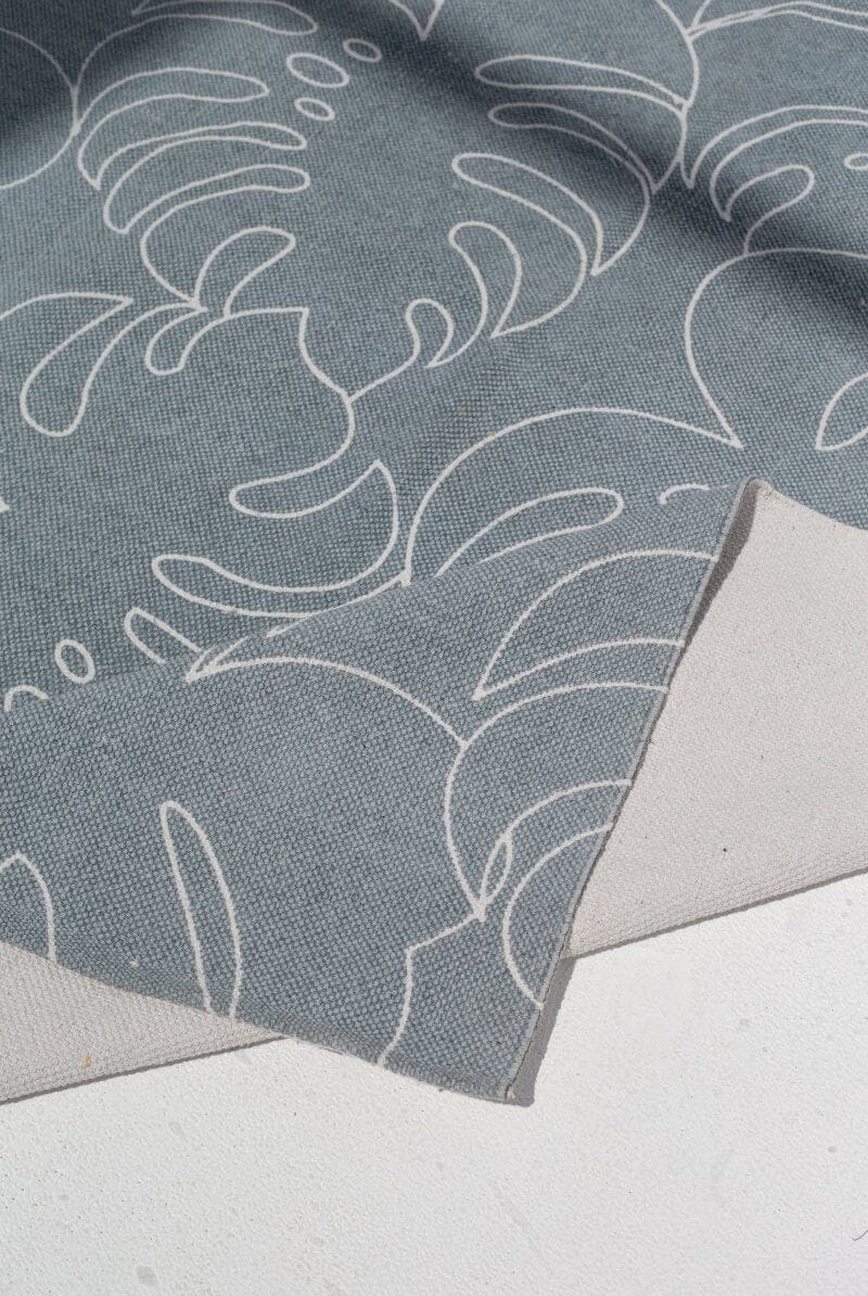 Azure Foliage - Screen Printed Rug (140x200 CM) Screen Printed Rugs