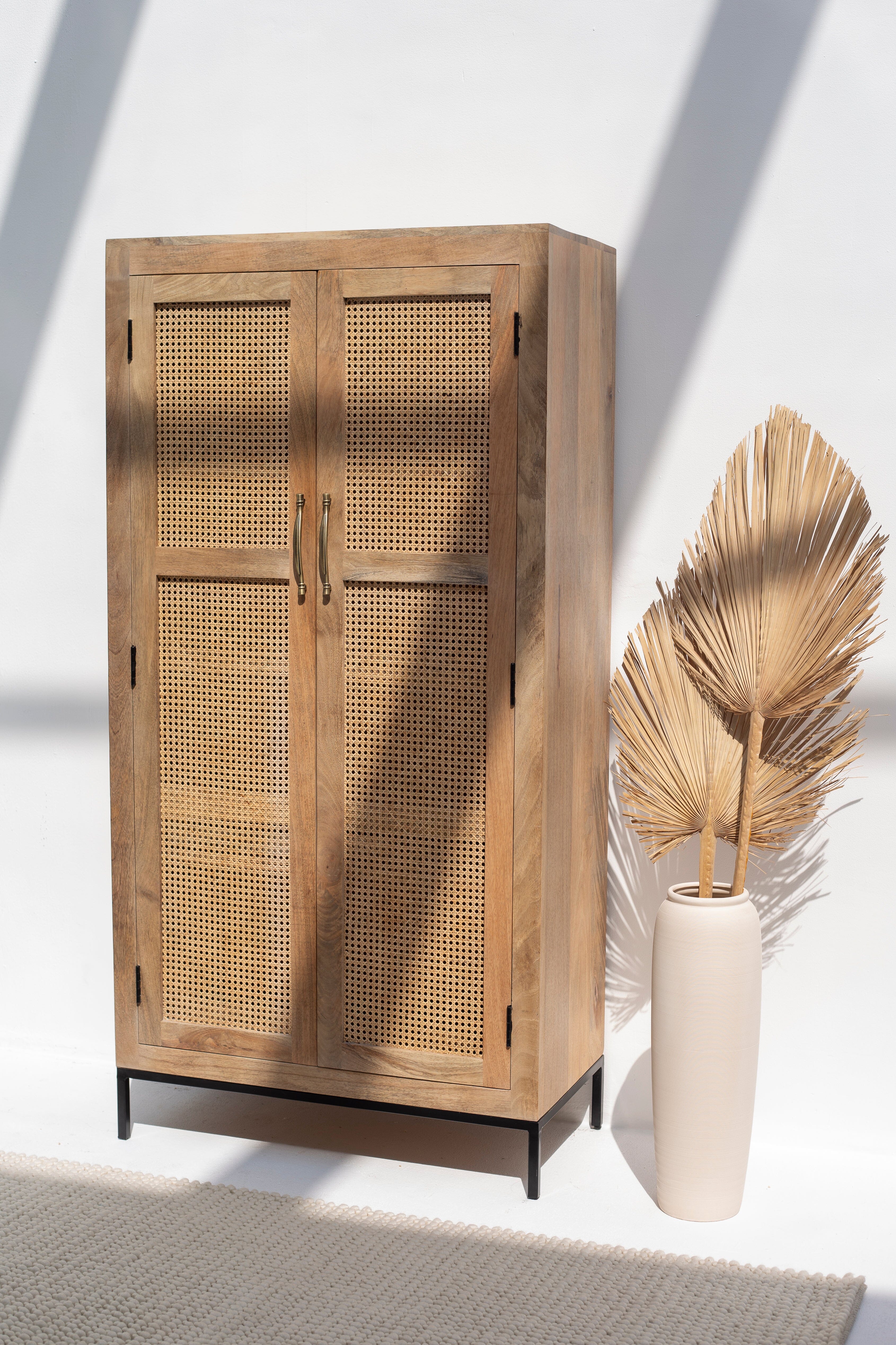 Rattan Wooden Closet