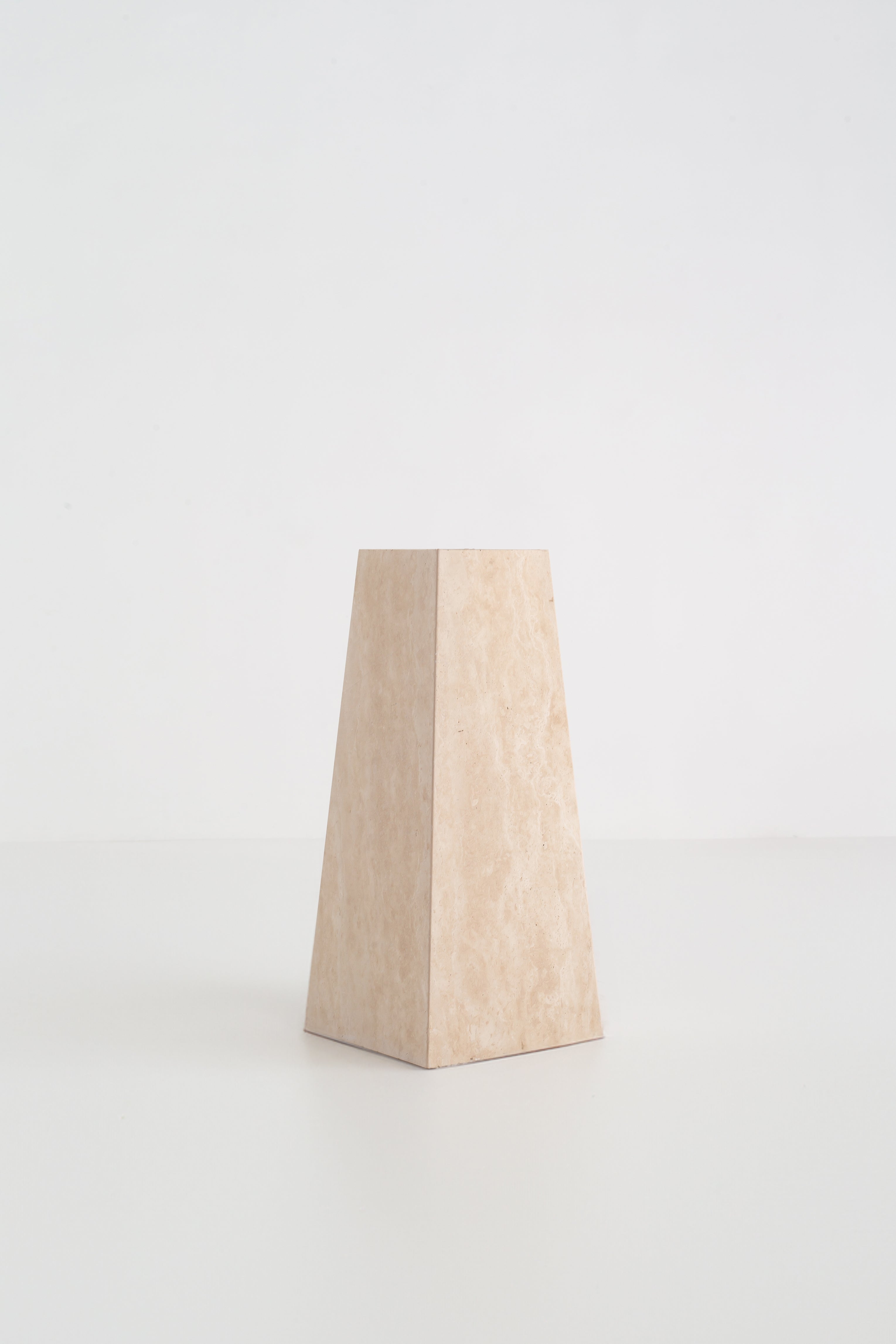 Kirana Travertine Pyramid Plinth