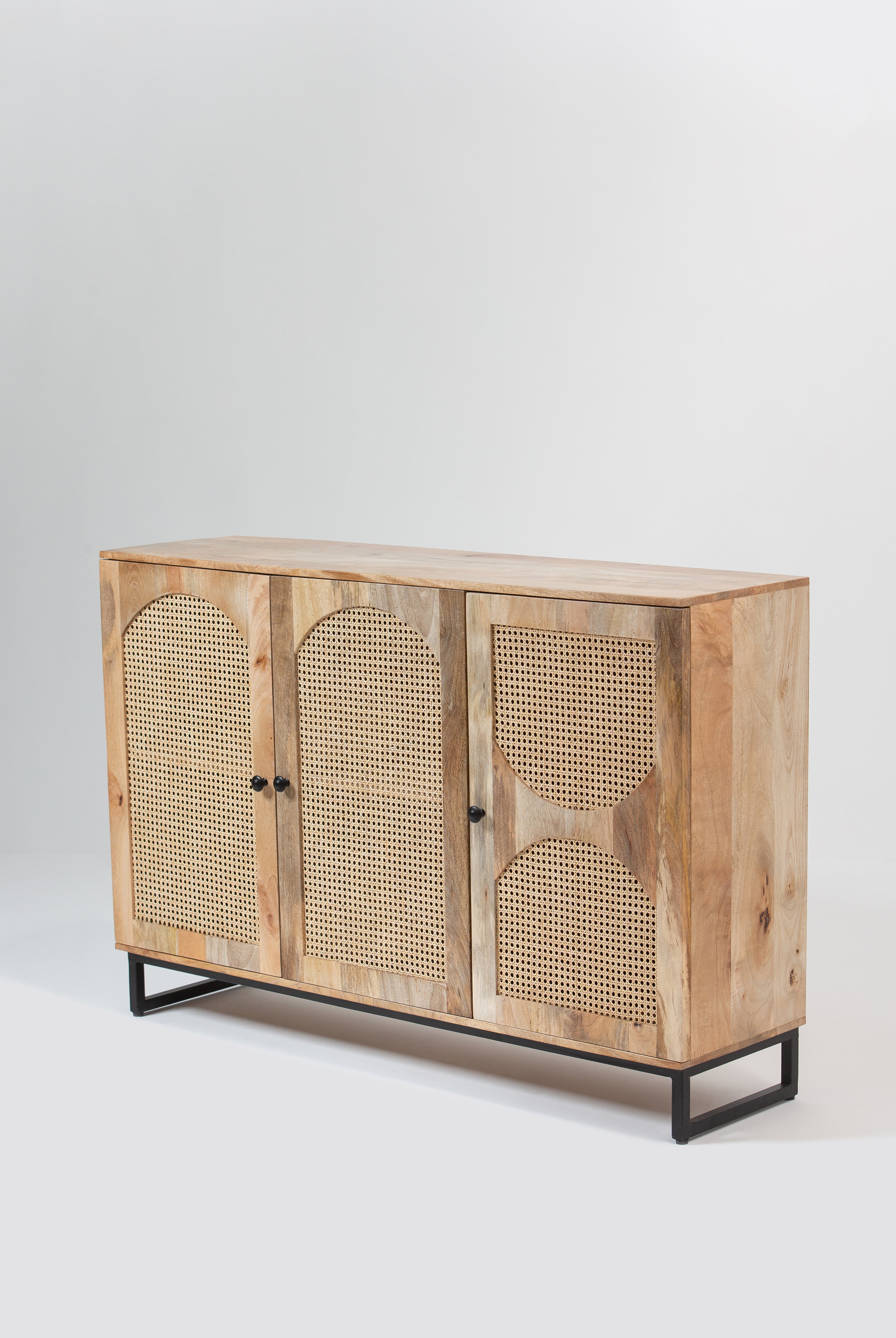 Charlene Rattan Wood Sideboard