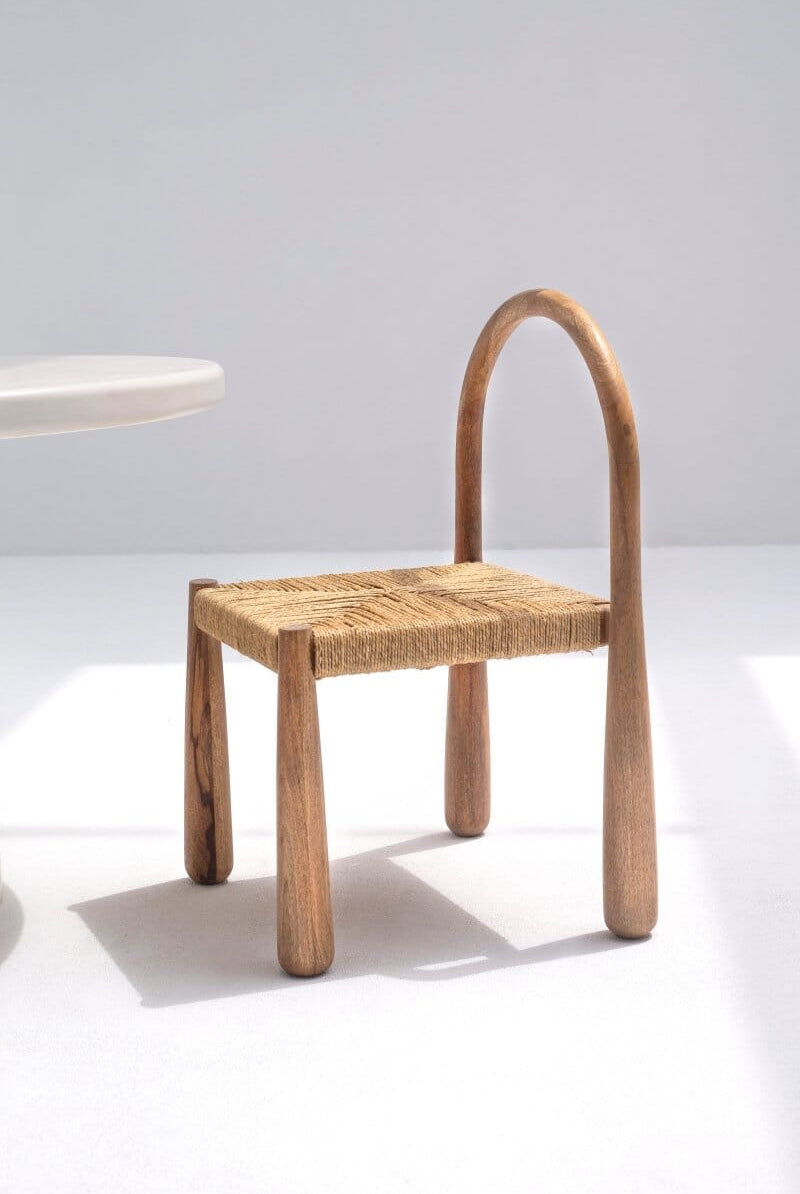 Rosalie Wood & Rope Dining Chair Chairs