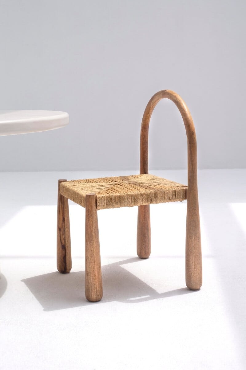 Rosalie Wood & Rope Dining Chair Chairs