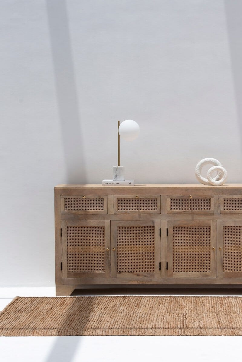 Mid Century Globe Golden Table Lamp Home