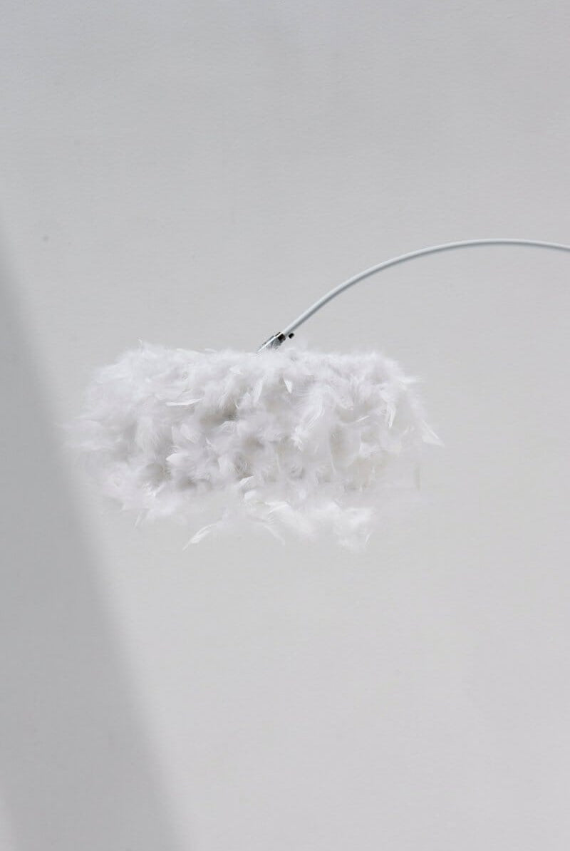 White Feather Arched Floor Lamp (195 CM)