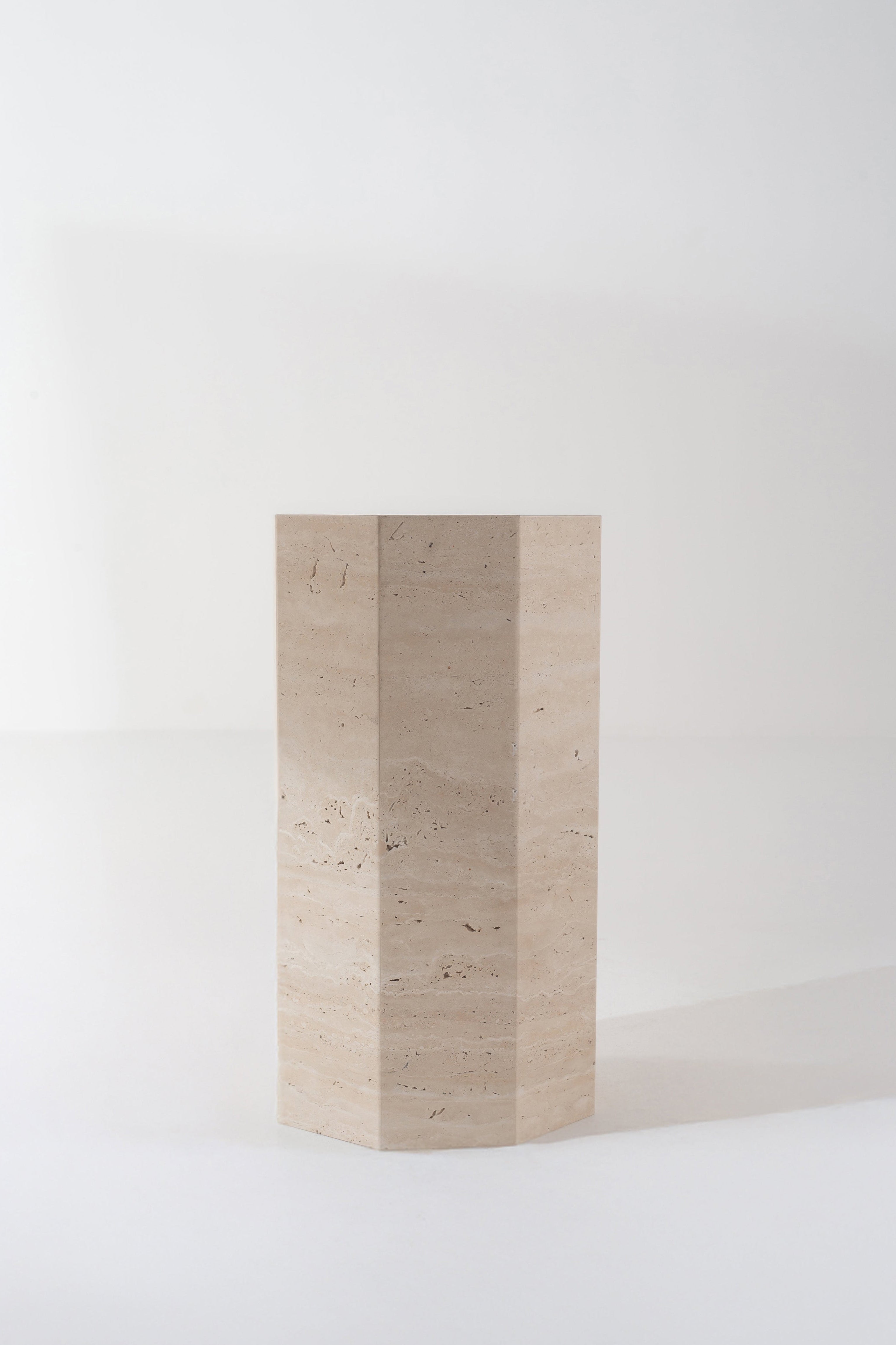 Hexa Beige Travertine Plinth