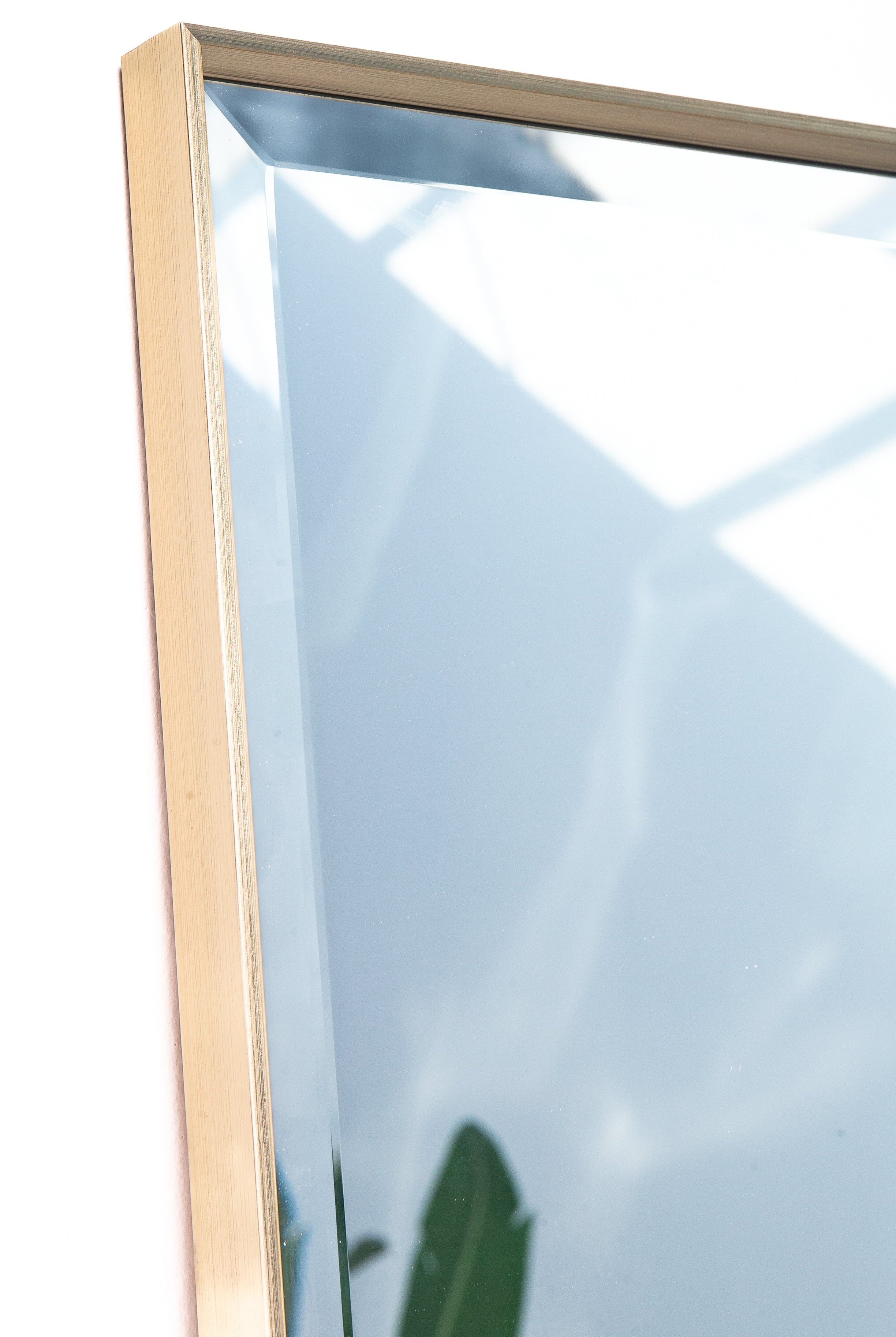 Light Gold Rectangular PVC Fe Mirror (10 SIZES AVAILABLE) Mirrors Homekode