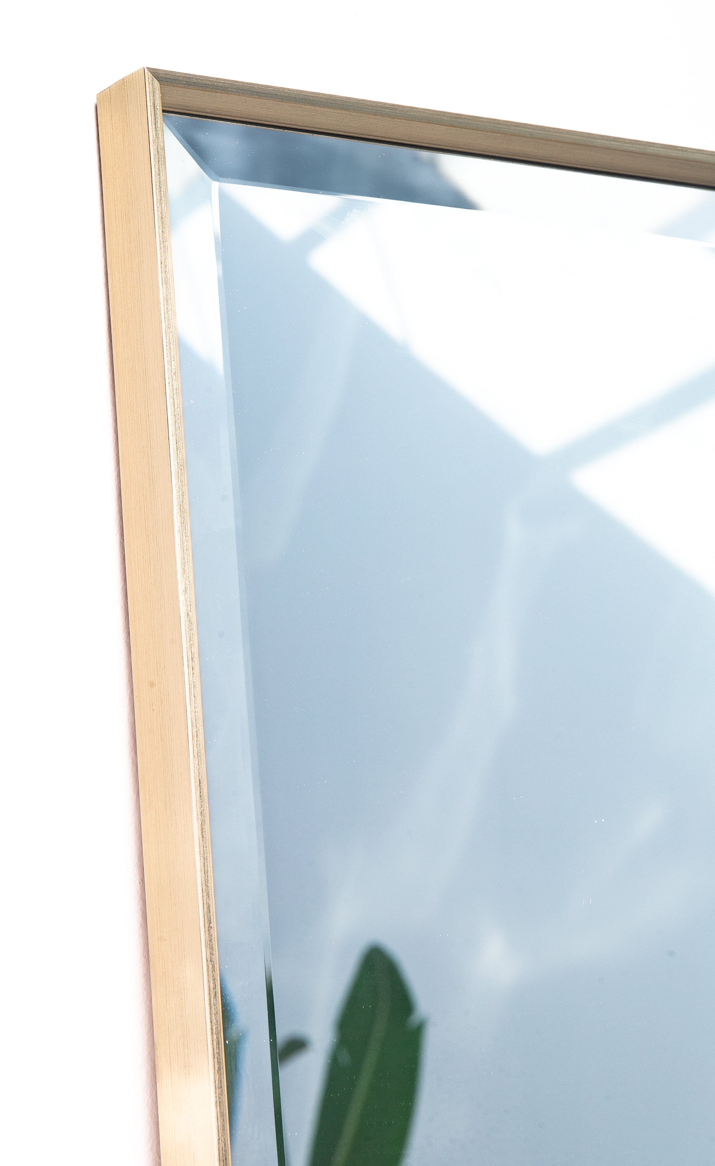 Light Gold Rectangular PVC Fe Mirror (10 SIZES AVAILABLE) Mirrors Homekode