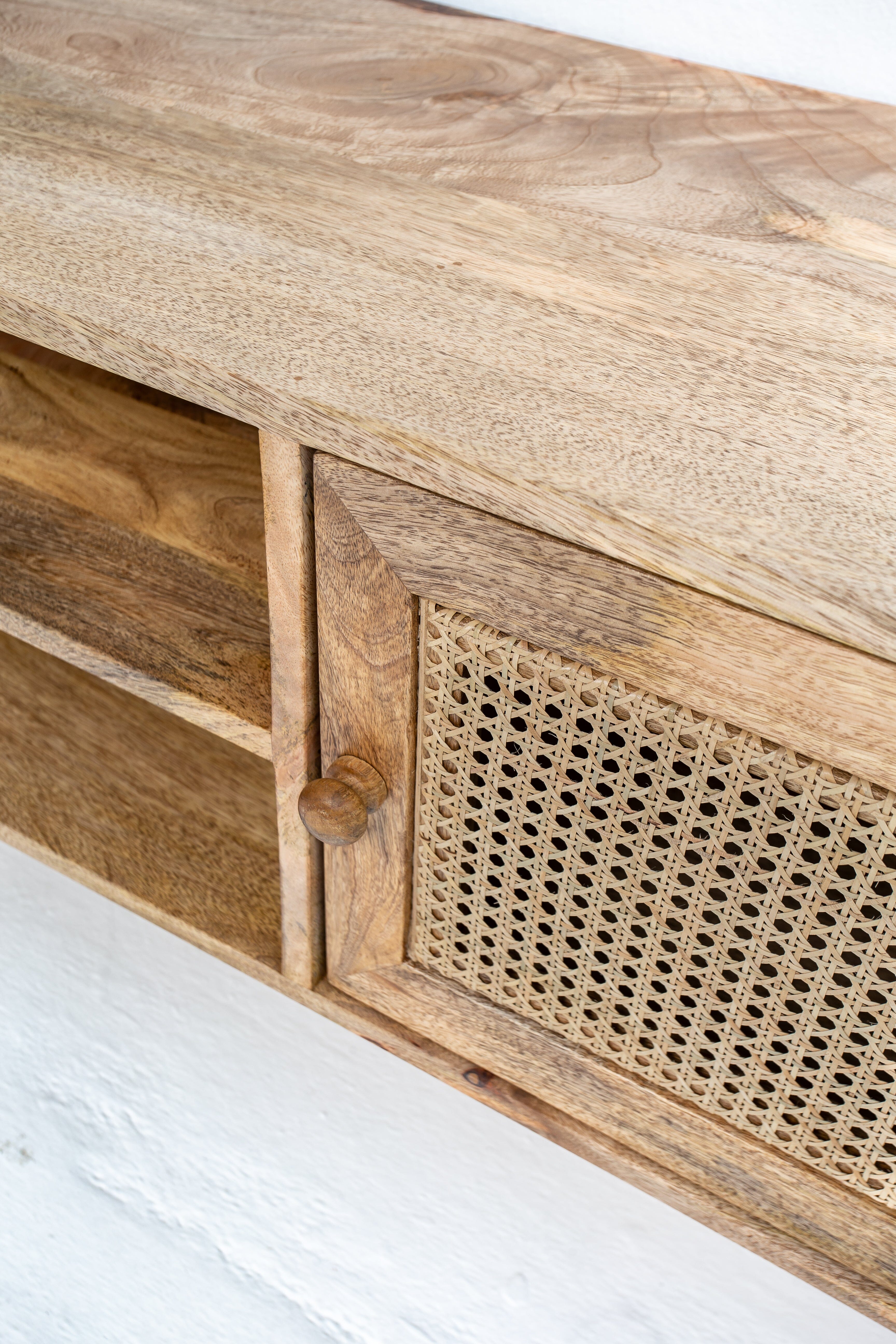 Rattan 2 Doors TV Console Homekode