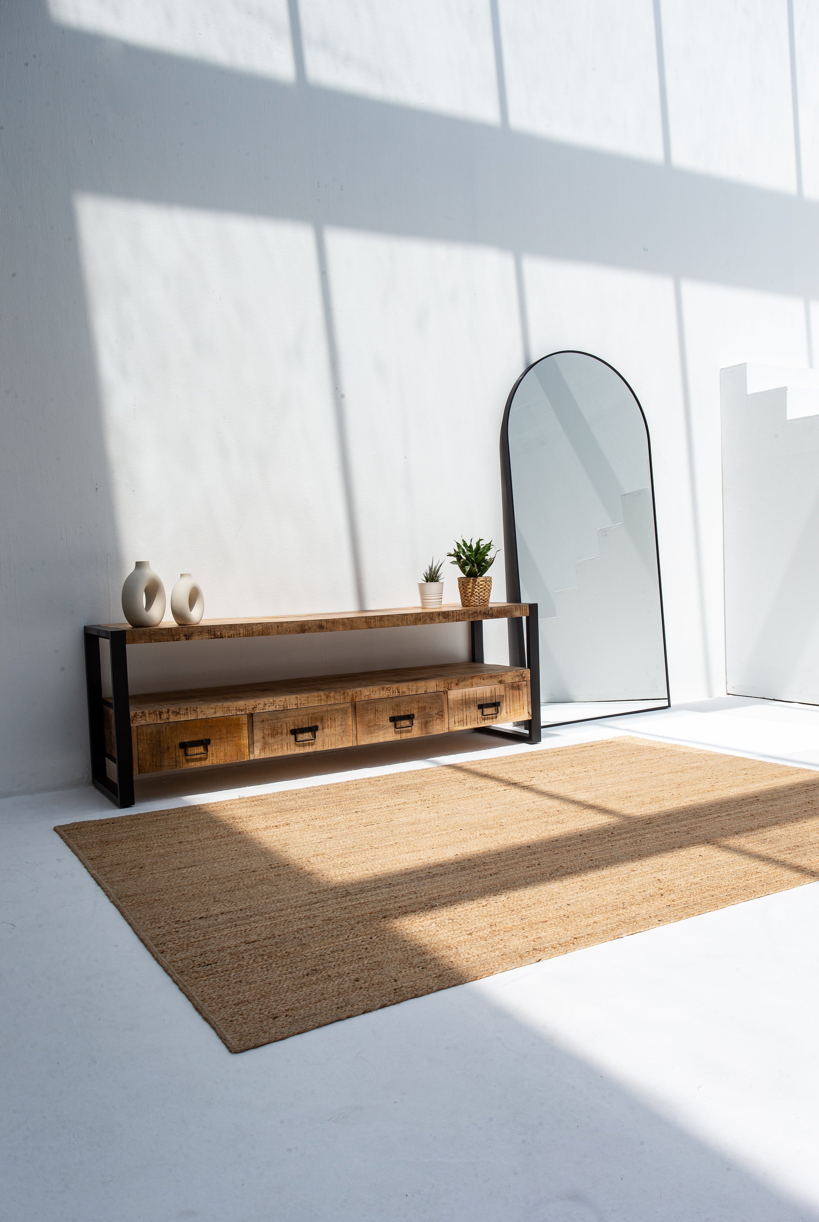 Antique 4 Drawers TV Console Homekode