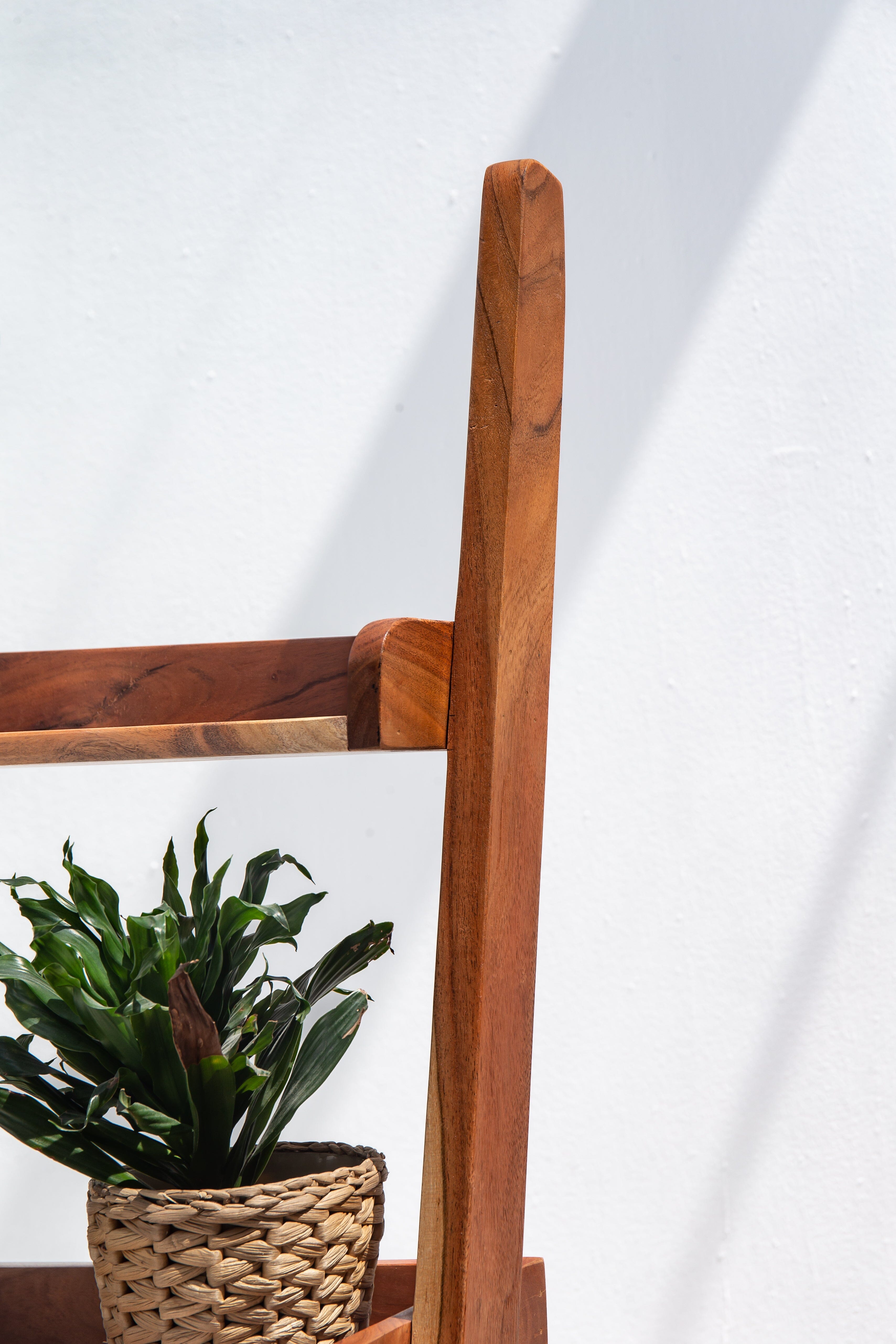 Acacia Wood Ladder Shelves Homekode