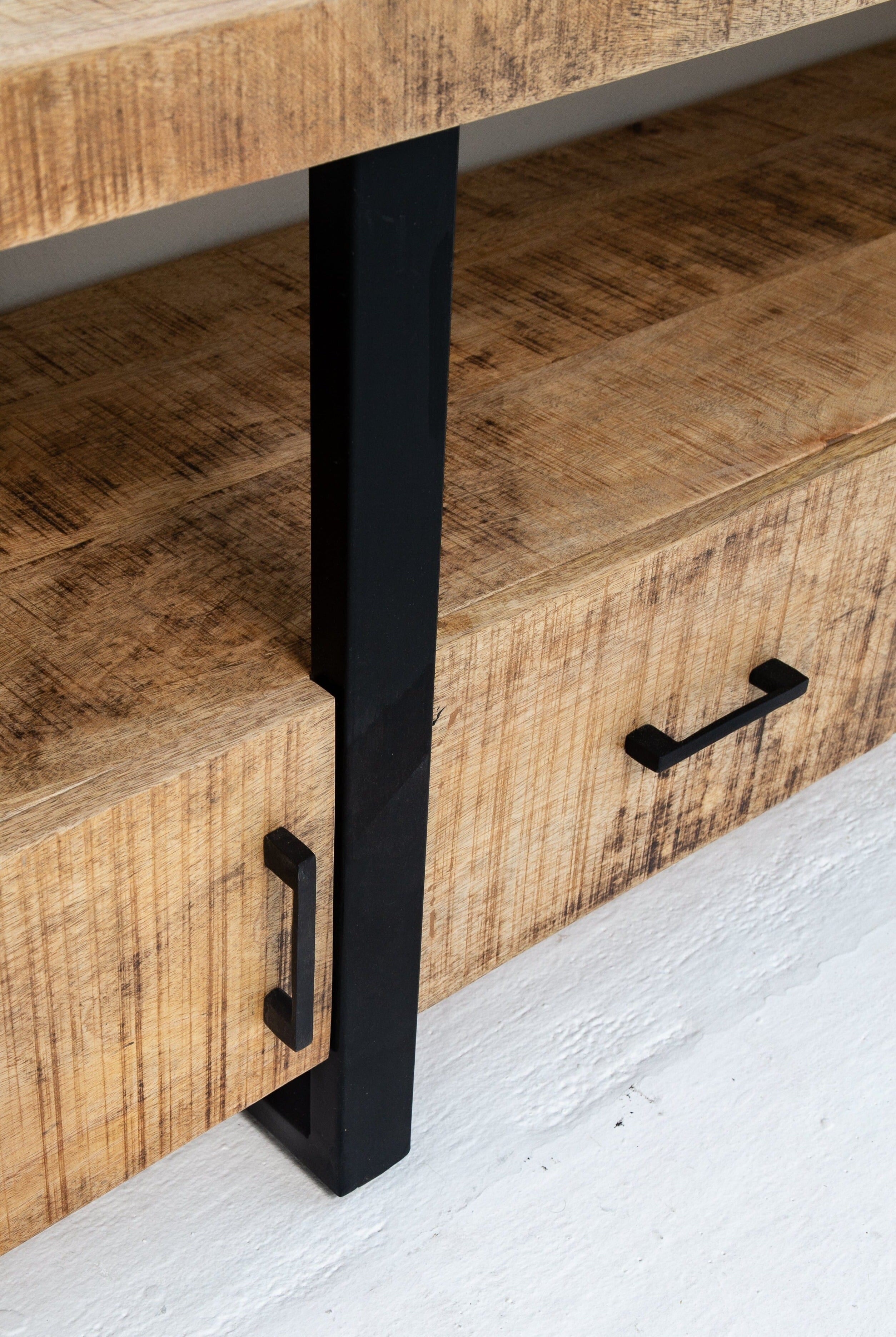 Wooden 3 Drawers TV Console Homekode