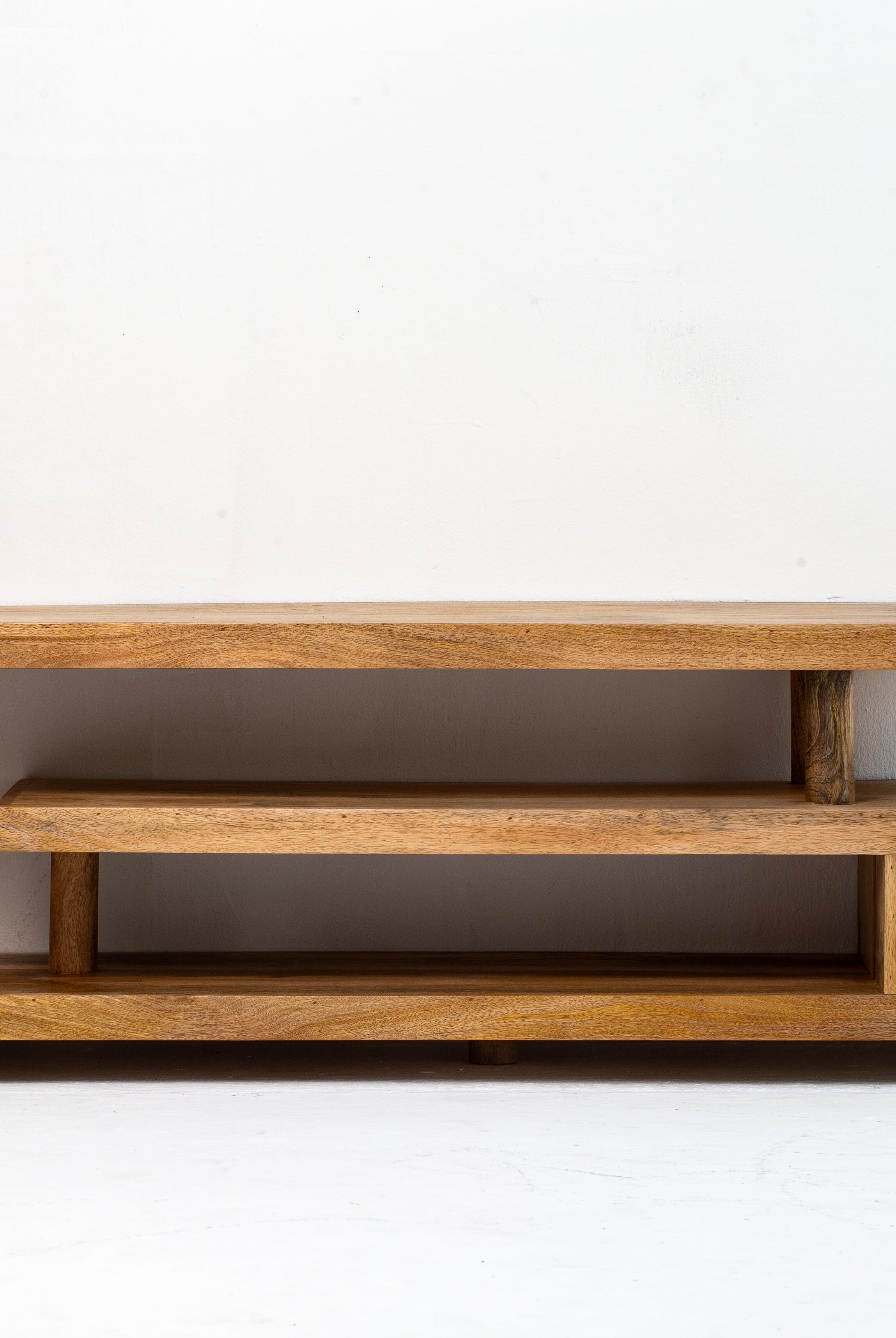 3 Shelves Wooden TV Console Homekode