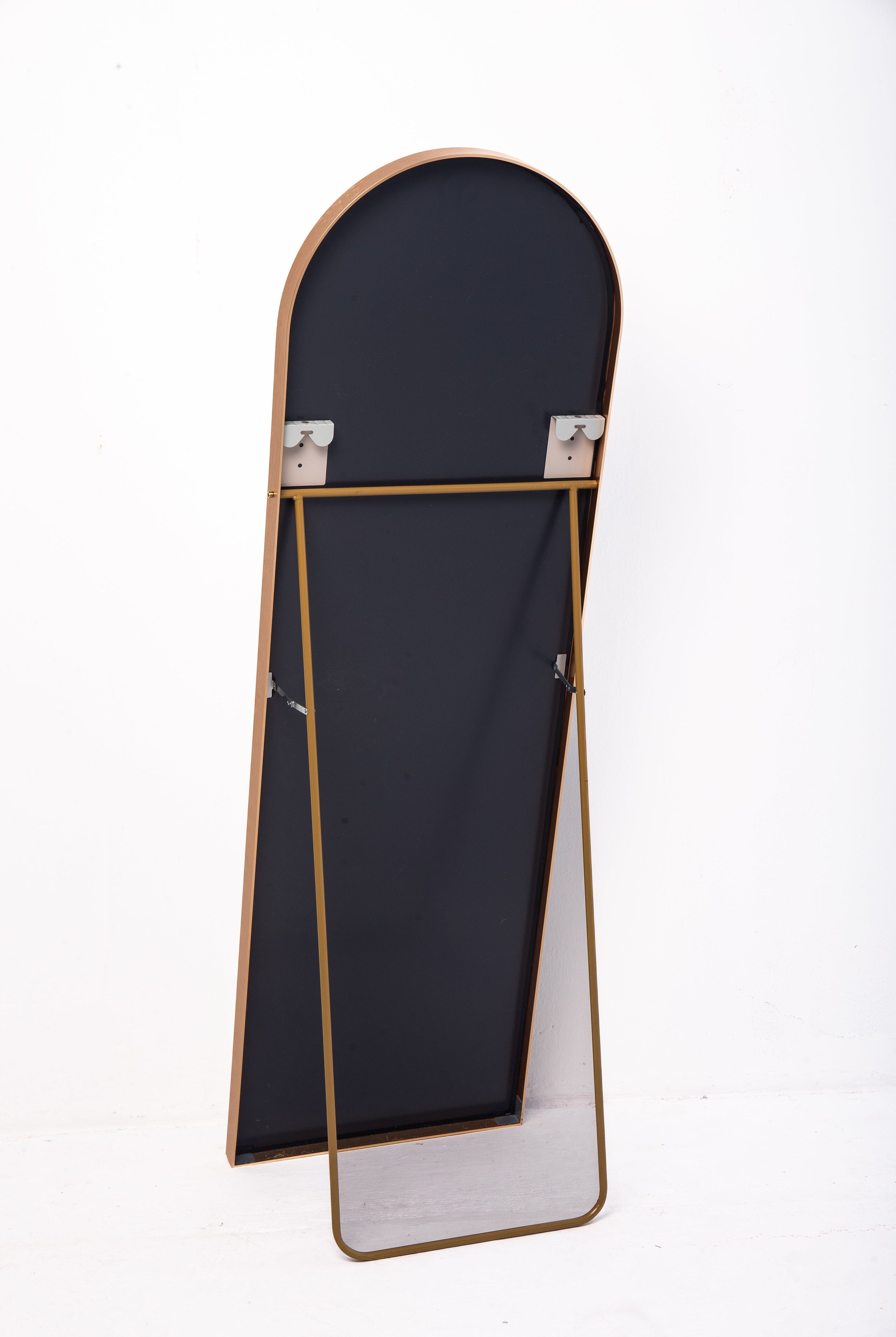 Gold Arch Aluminum Full Length Mirror with Stand (3 Sizes Available) Mirrors Homekode