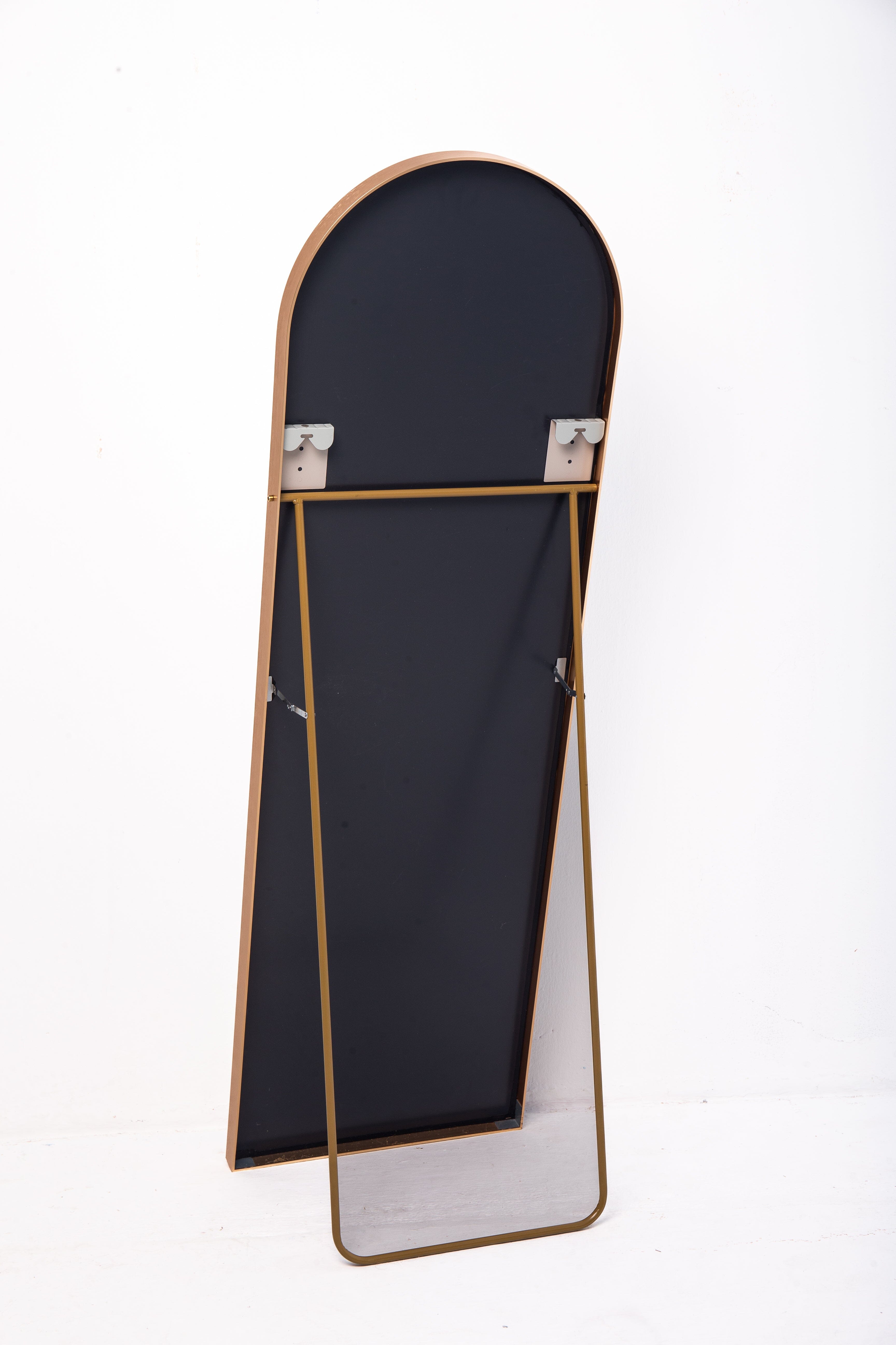 Gold Arch Aluminum Full Length Mirror with Stand (3 Sizes Available) Mirrors Homekode