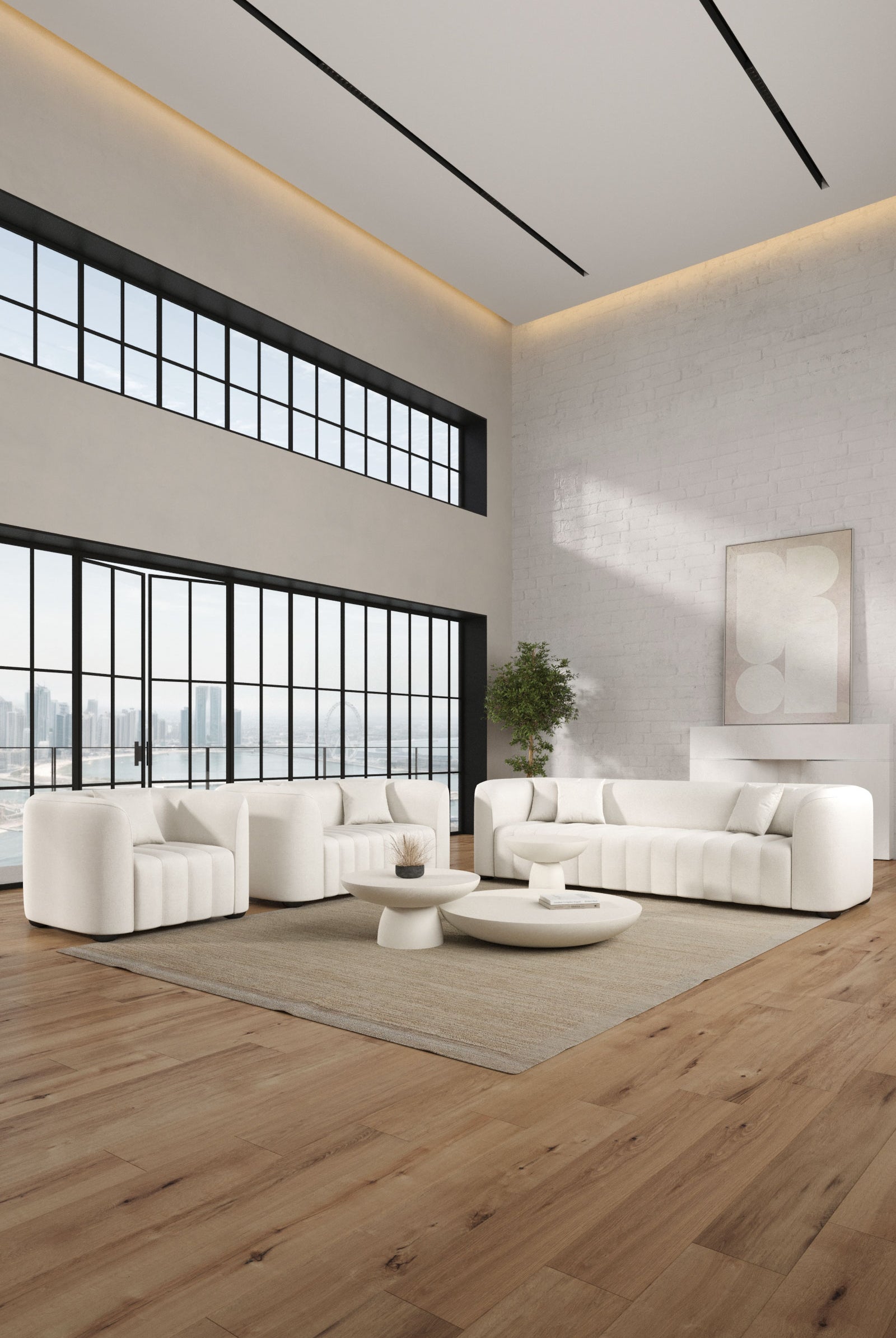 Fausta Stone Ivory Sofa Chair