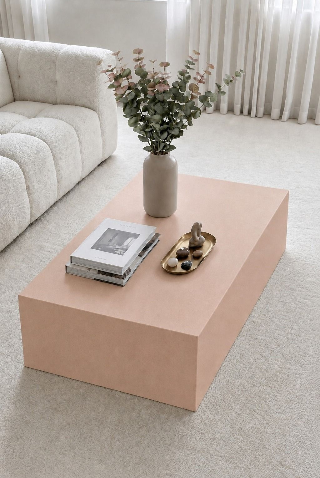 Felicity Blush Pink Microconcrete Coffee Table