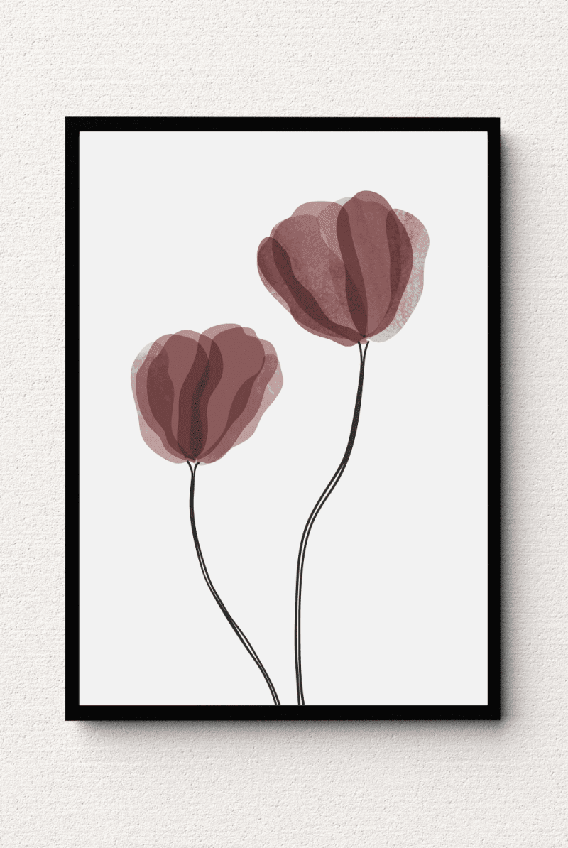 Taco Tulip Floral Abstract Wall Art I