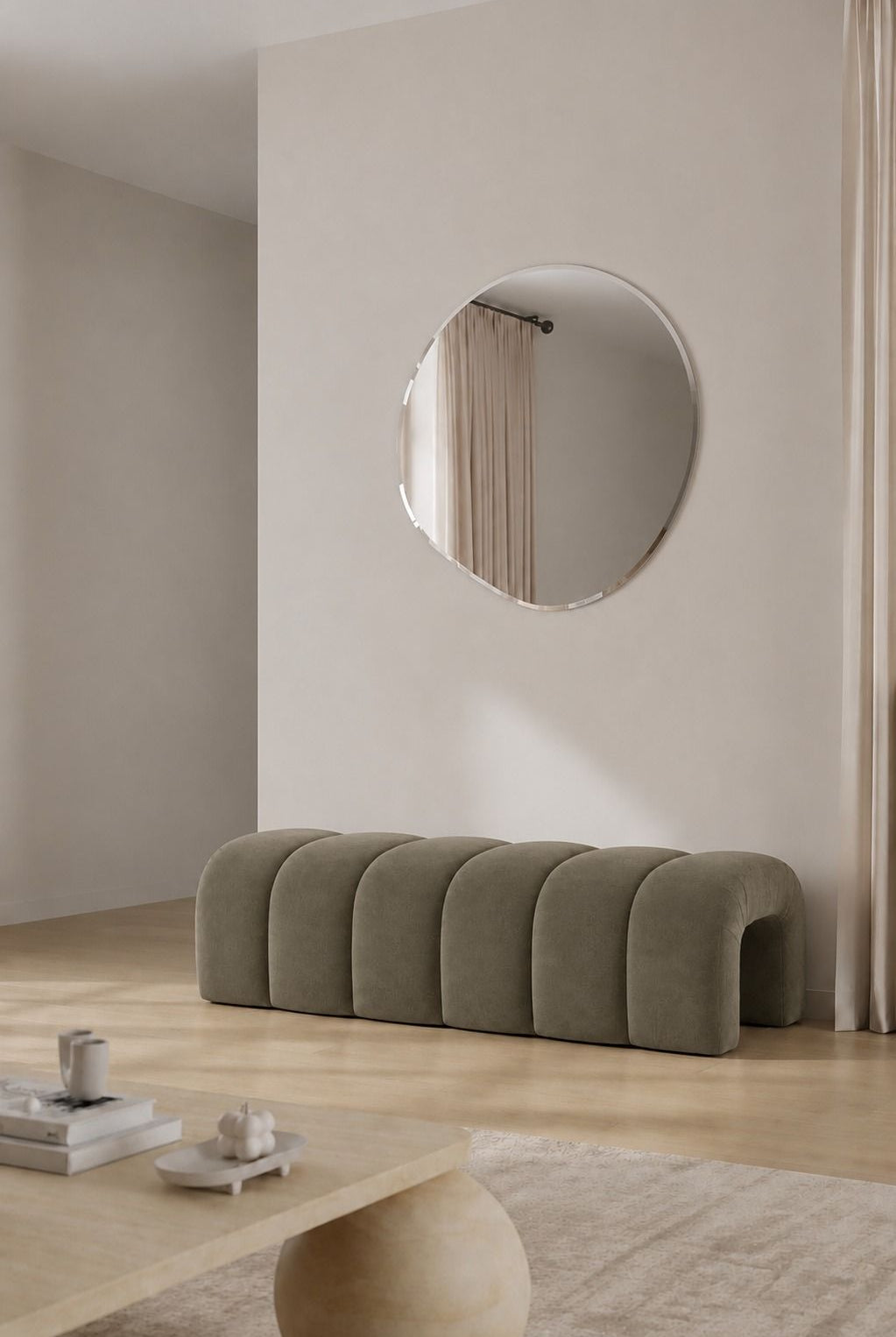 Graciell Greyish Green Bench