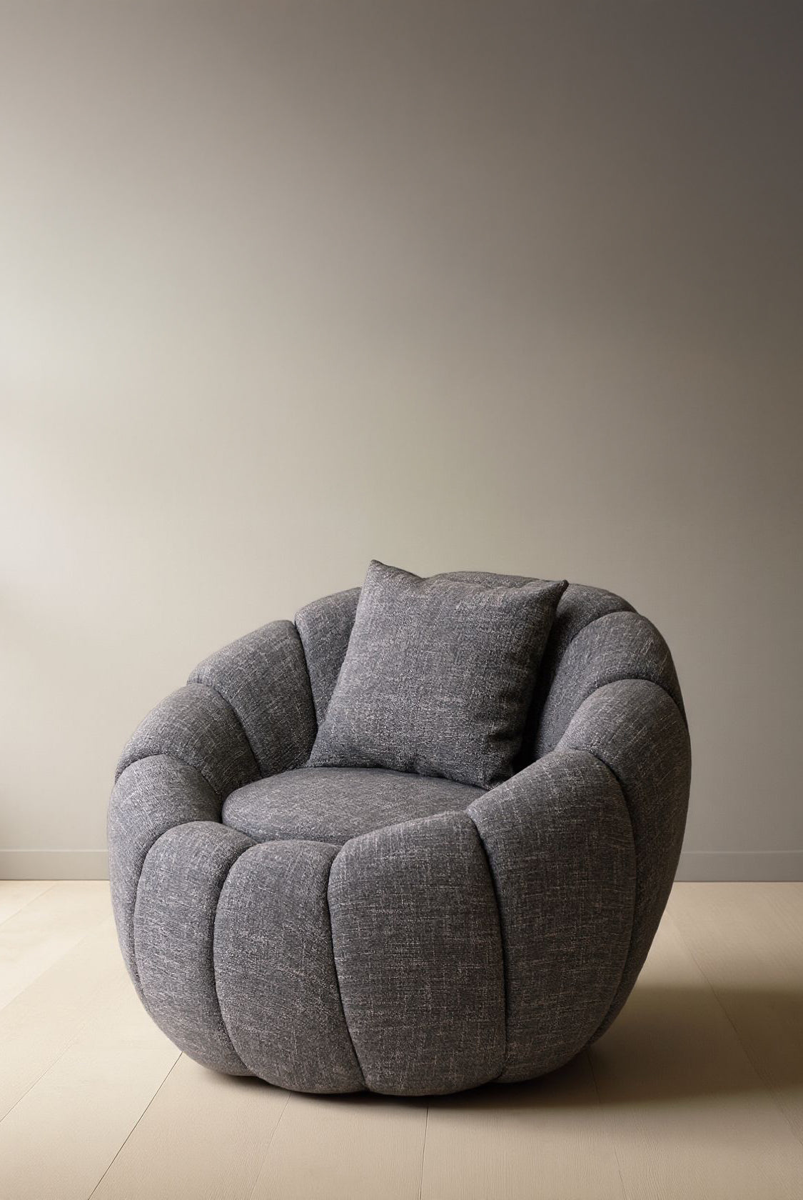 Grey Blossom Arm Chair