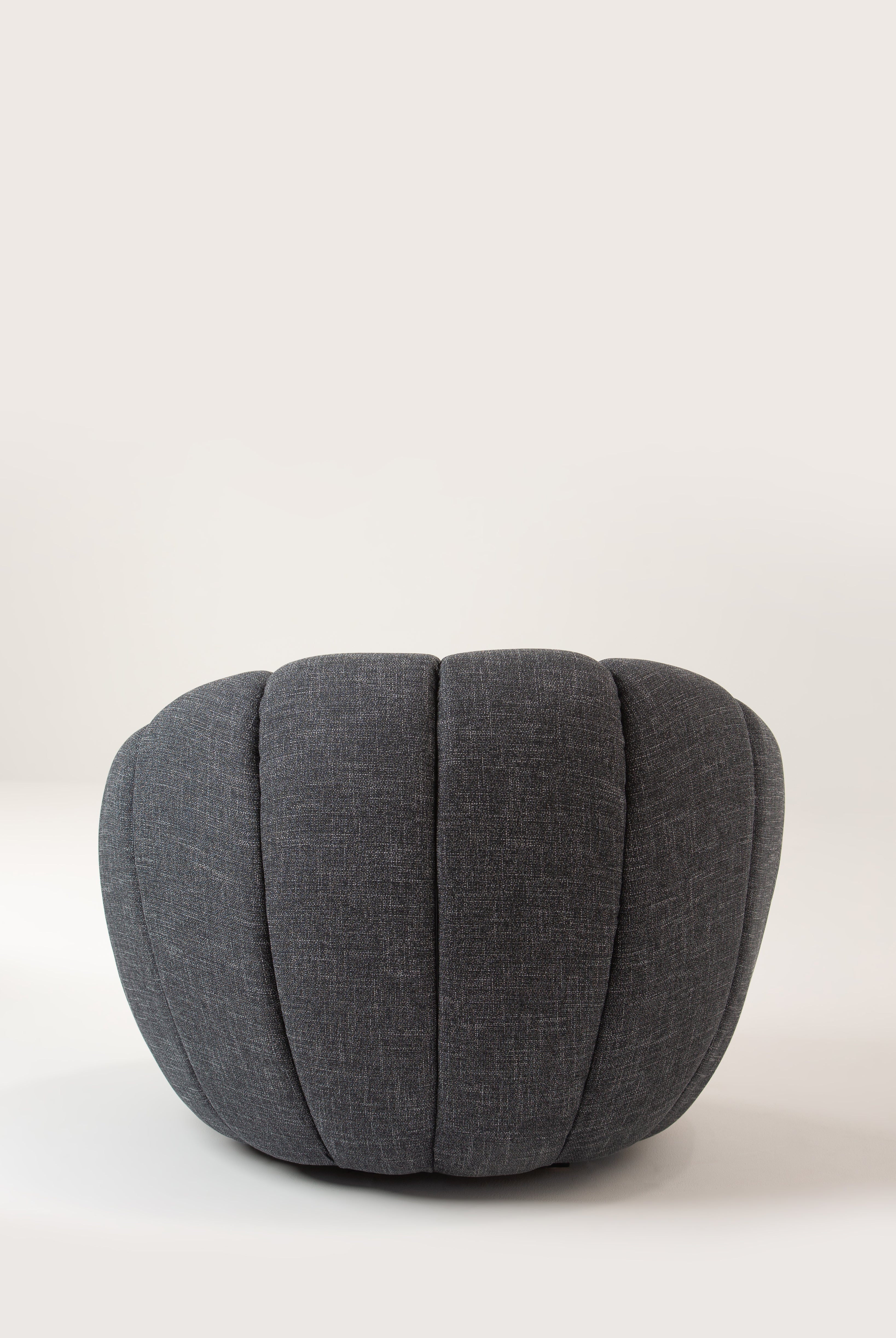 Grey Blossom Arm Chair