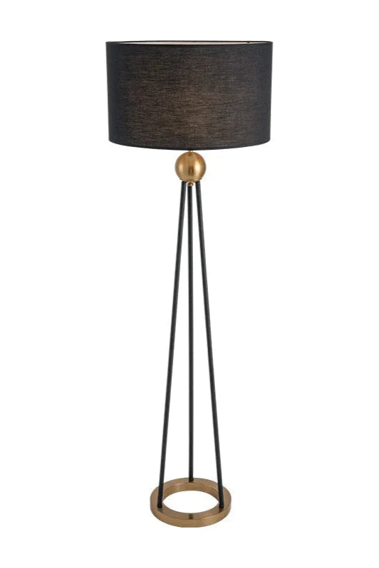 Retro Style Fabric Tripod Floor Lamp