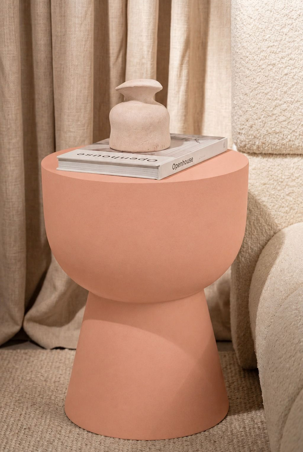 Hilary Peach Microconcrete Side Table