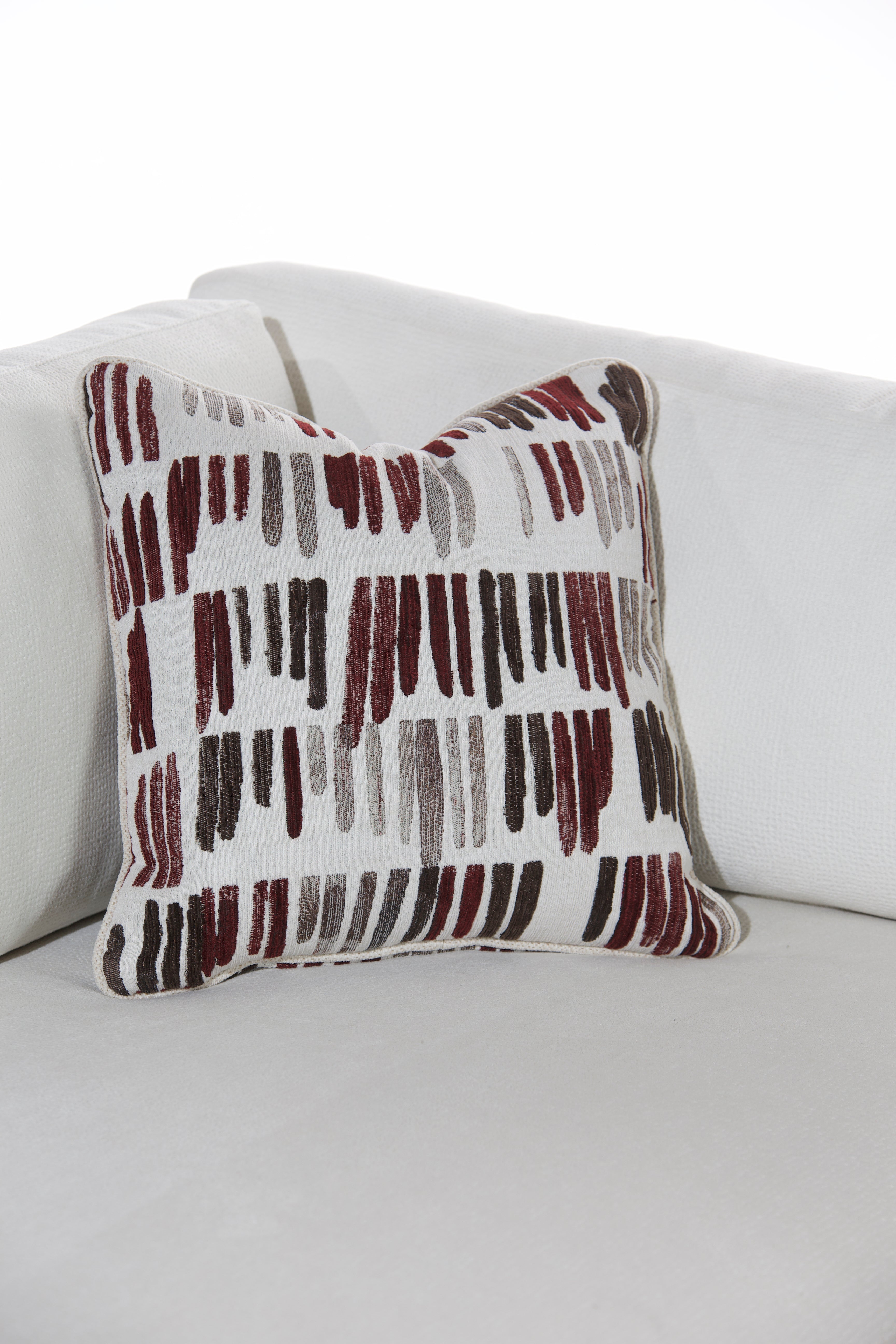 Crimson Script Cushion With Filler