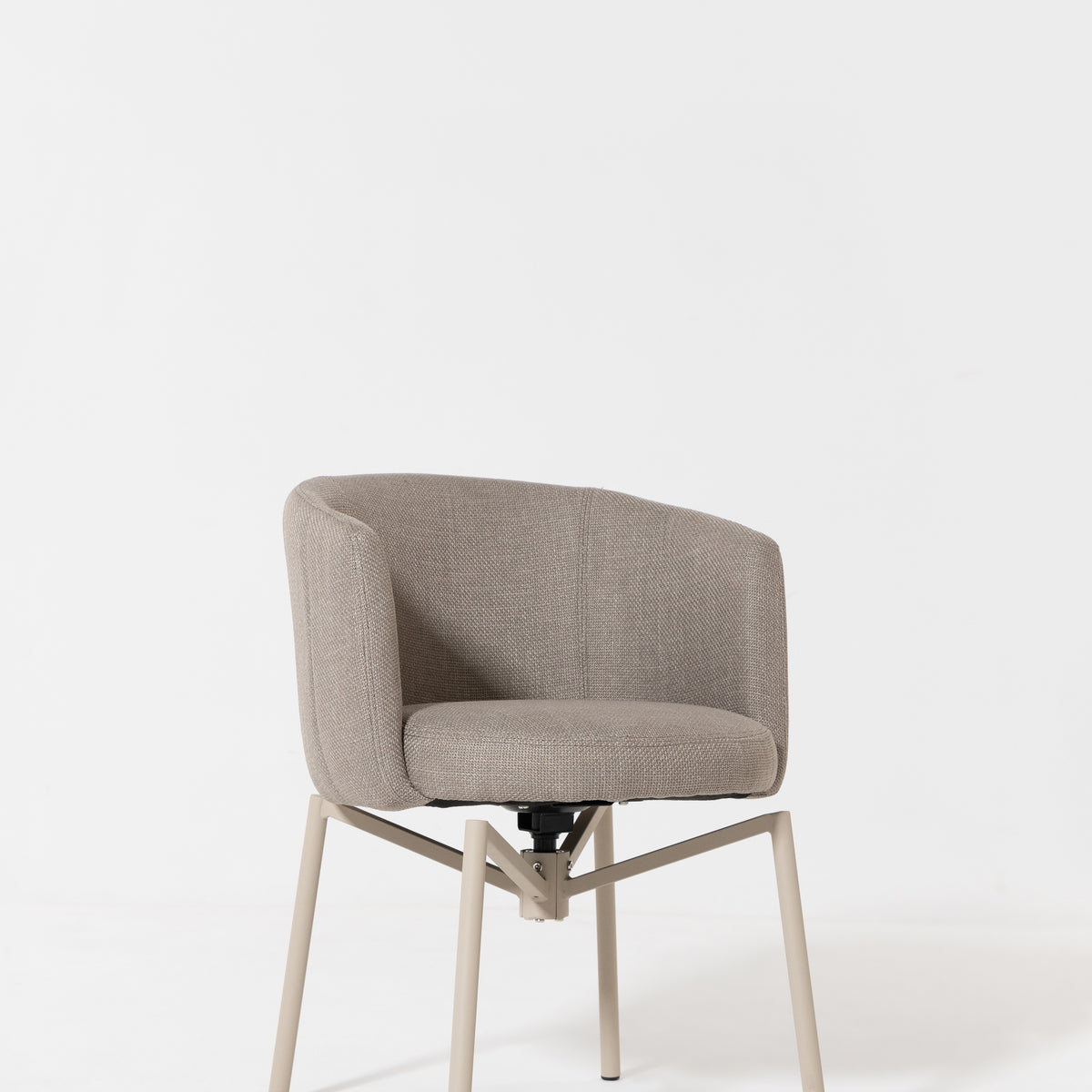 Revyn Oatmeal Dining Chair | Modern Curved Chair – Homekode