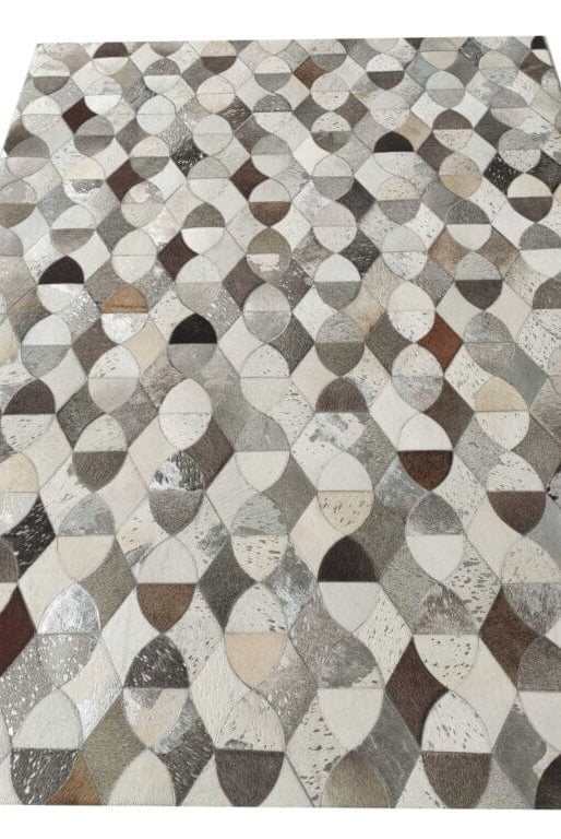 Silver Gradient Leather Rug (2 Sizes)