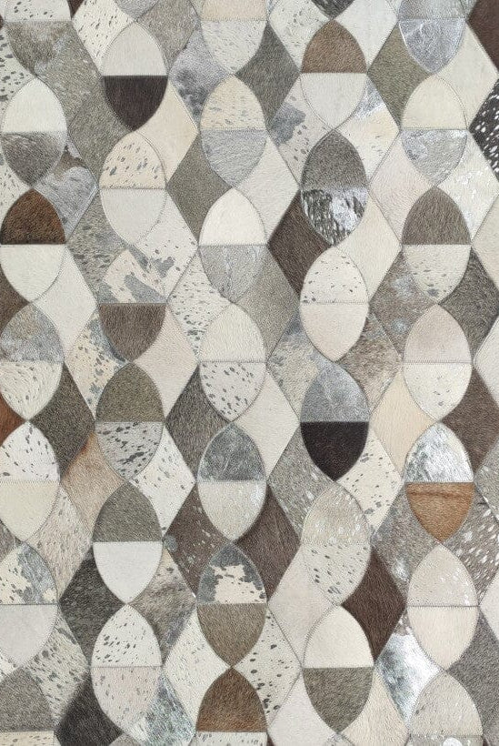 Silver Gradient Leather Rug (2 Sizes)