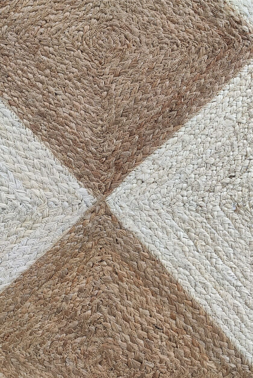 Loft Loom - Hallway Jute Off White and Beige Rug (200x80 CM)