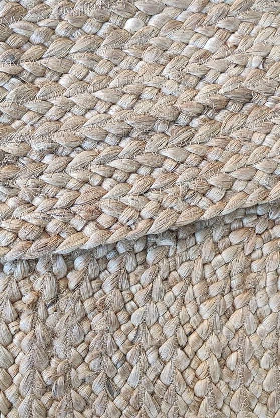 Serenity Circle - Natural Braided Jute Round Rug (200 CM)