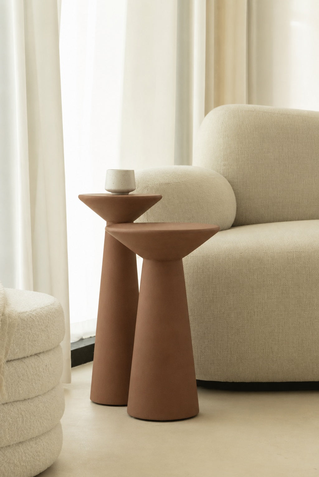 Jace Mocha Microconcrete Side Table