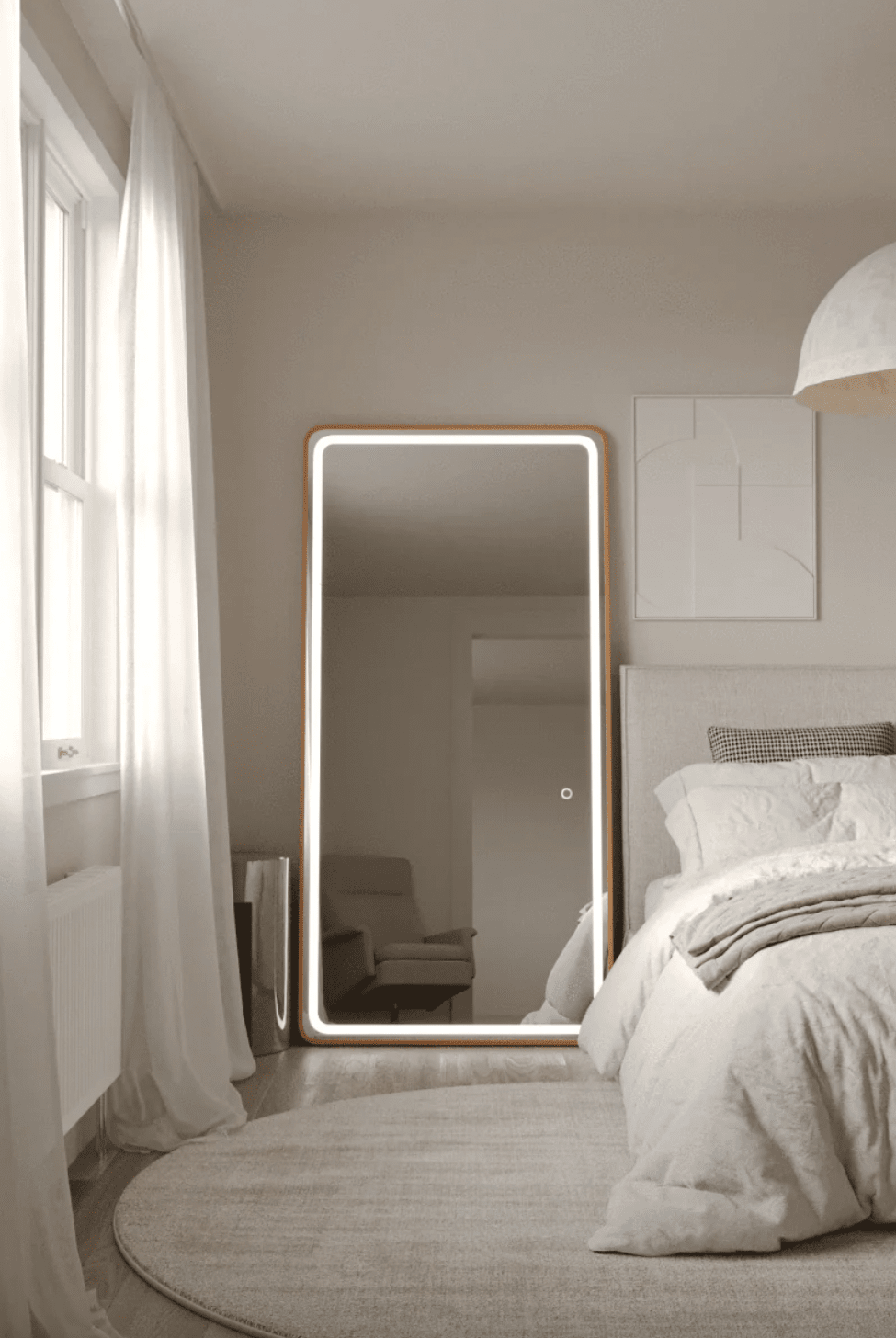Kayla Gold Fr LED Rectangle Mirror with Rounded Corners (7 Sizes)
