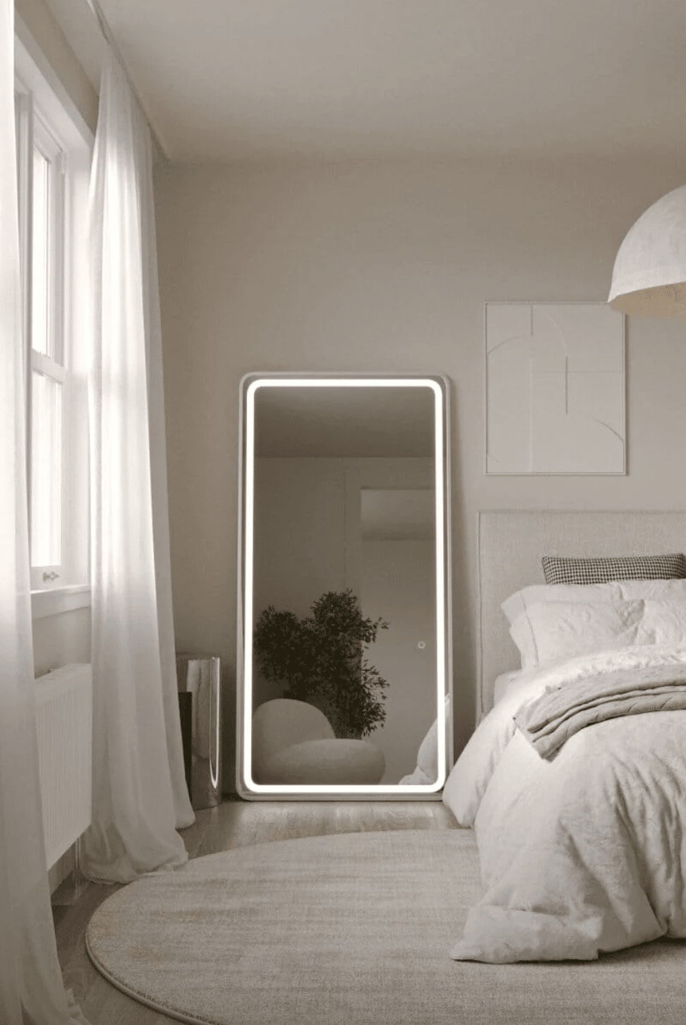 Kayla Silver Fe LED Rectangle Full Length Mirror (5 Sizes)