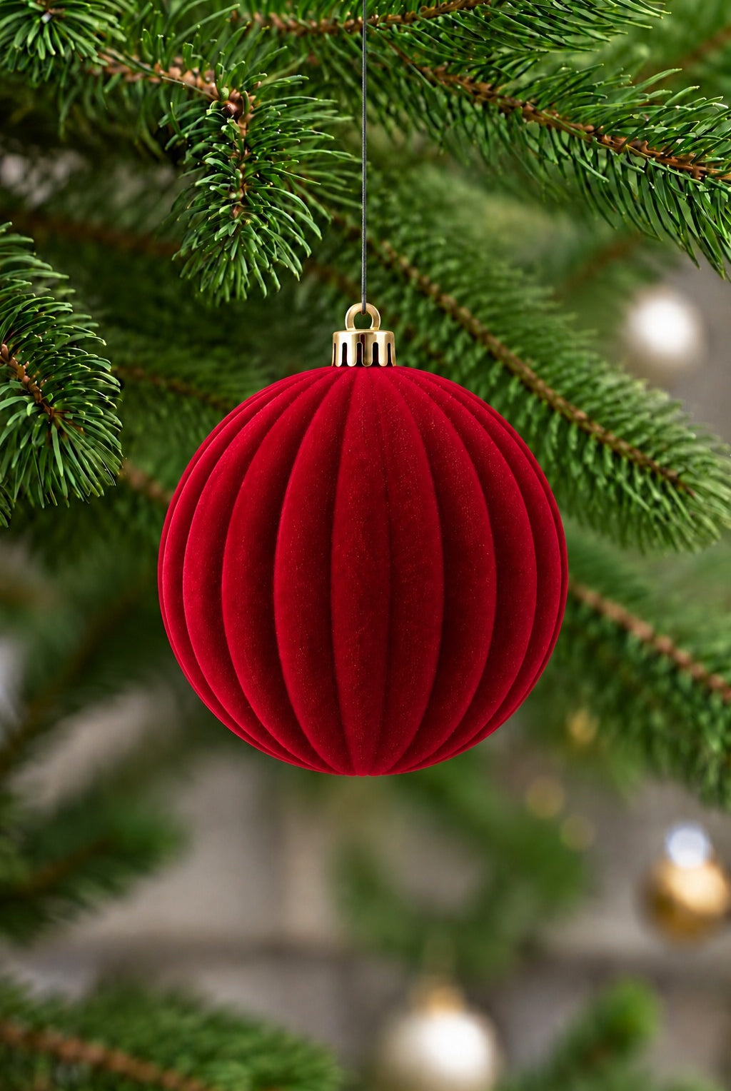 Kedra Burgundy Velvet Christmas Ball