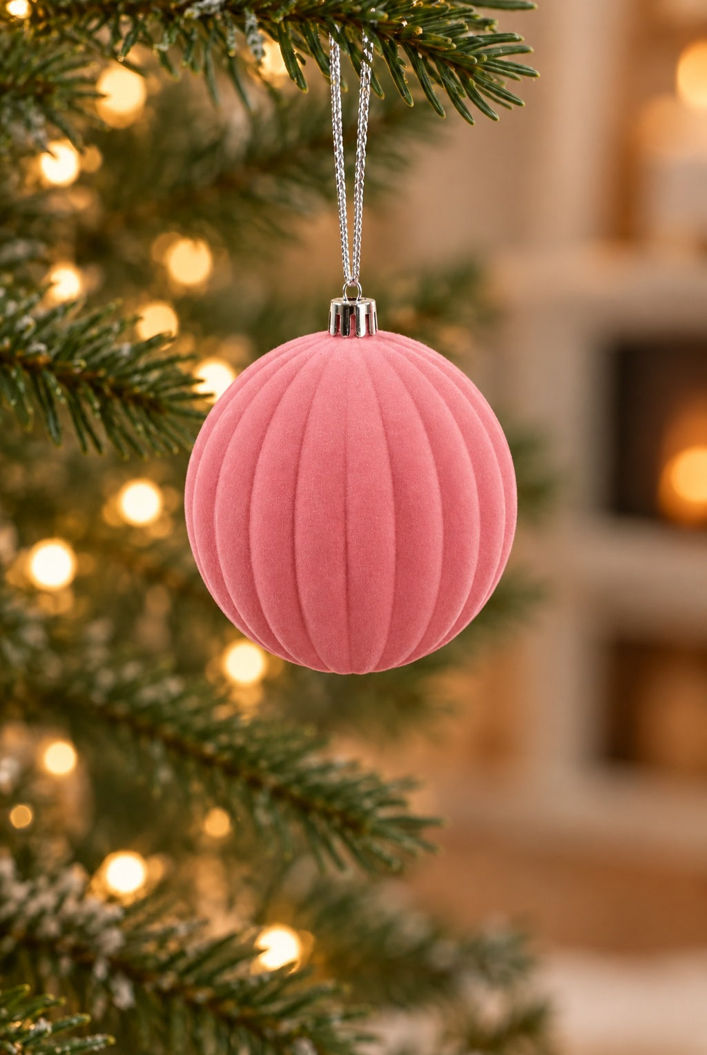 Kedra Pink Velvet Christmas Ball