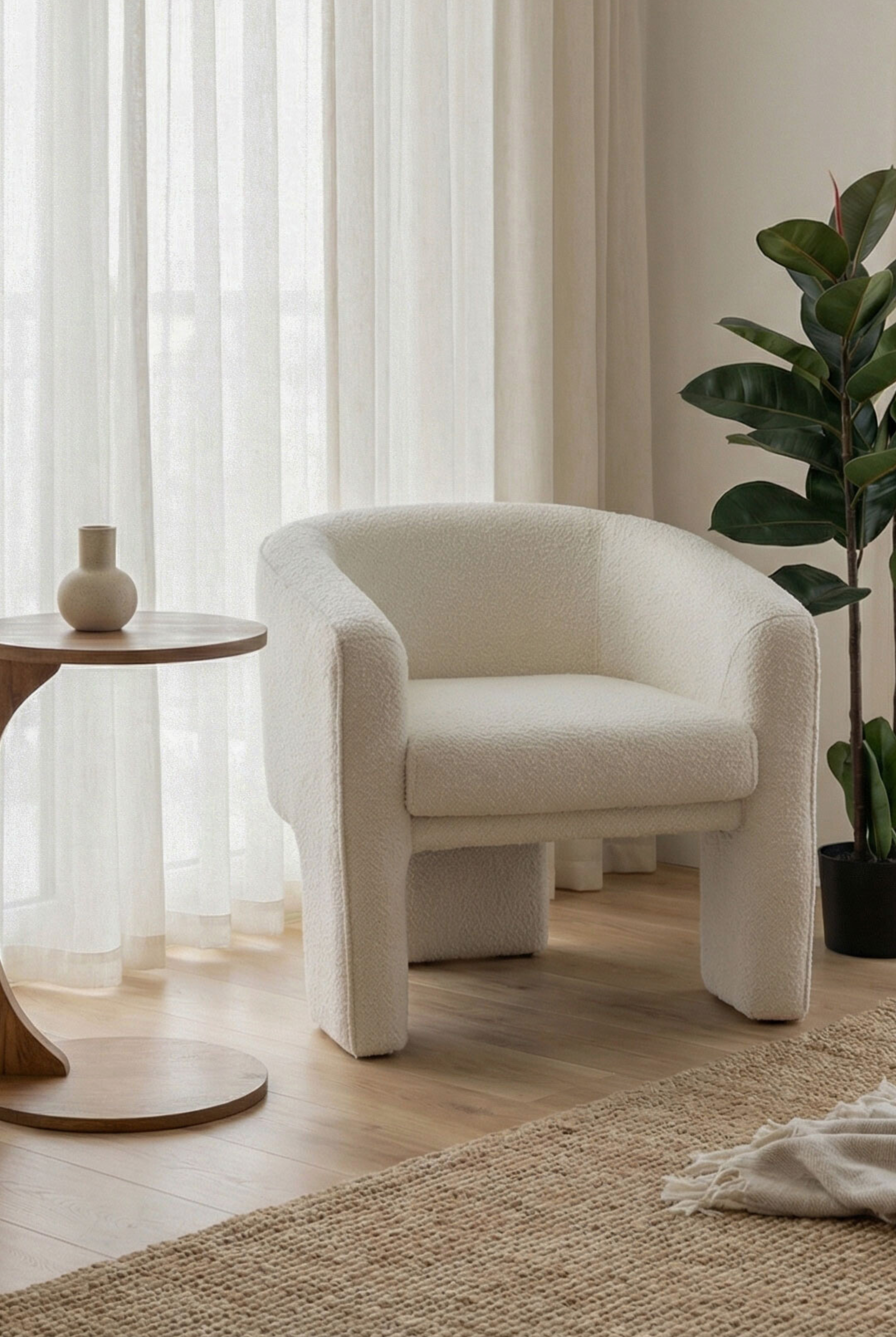 Kendra Off White Lounge Chair