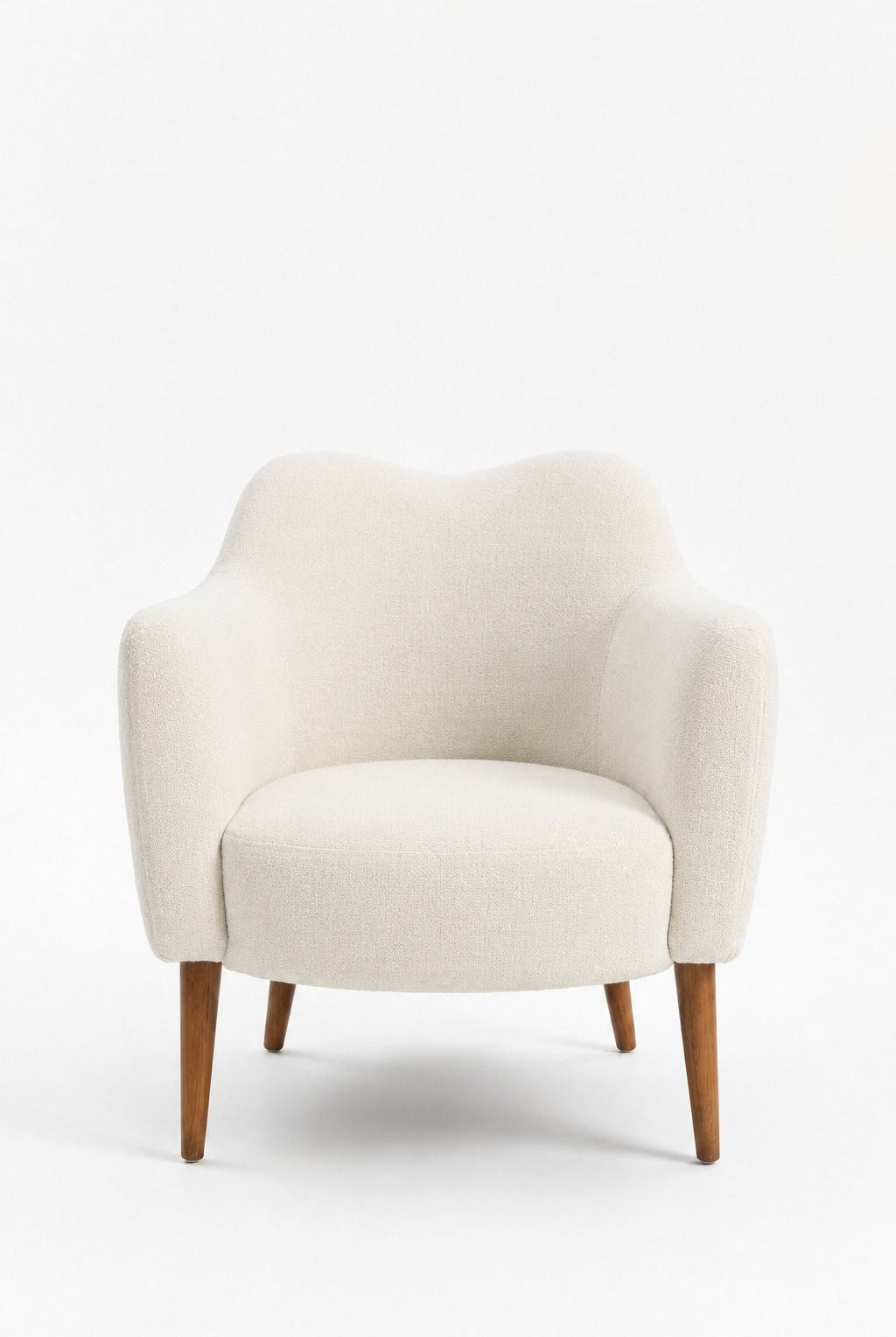 Kent Ivory Armchair with Irregular Top