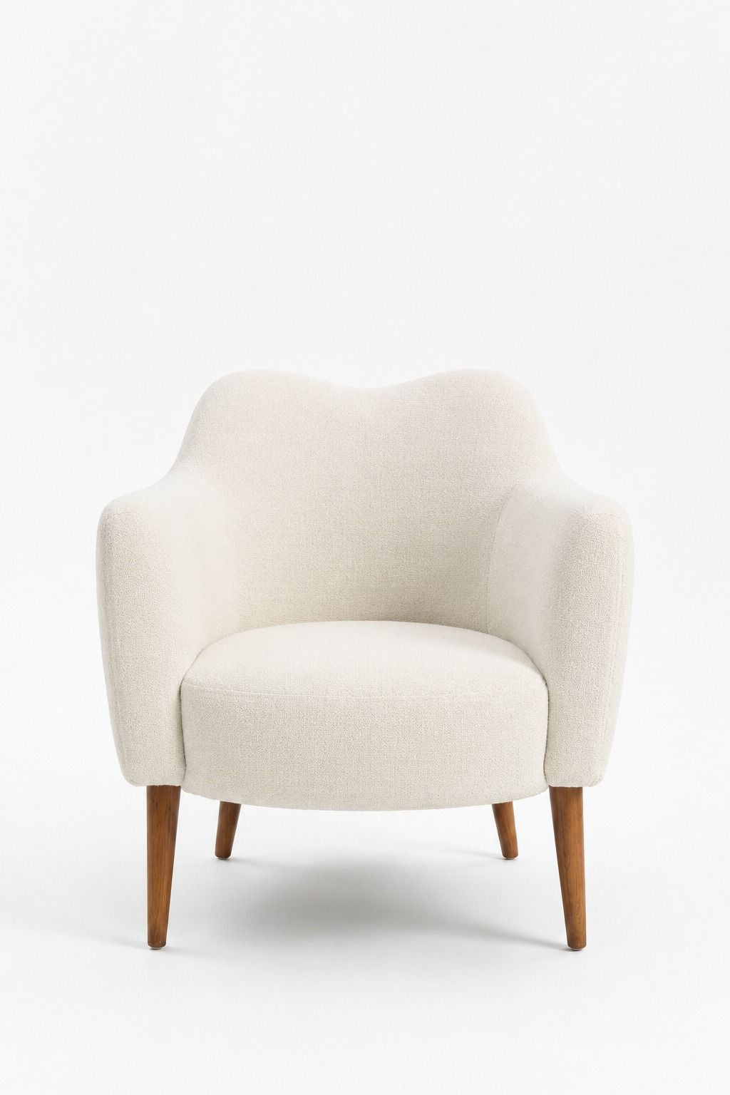 Kent Ivory Armchair with Irregular Top