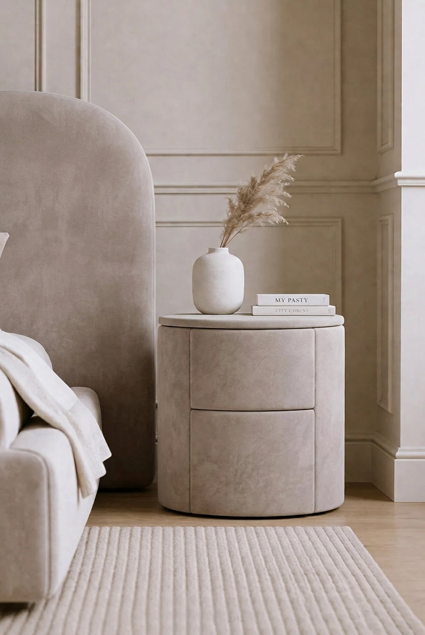 Kosta Pale Taupe Bedside Table