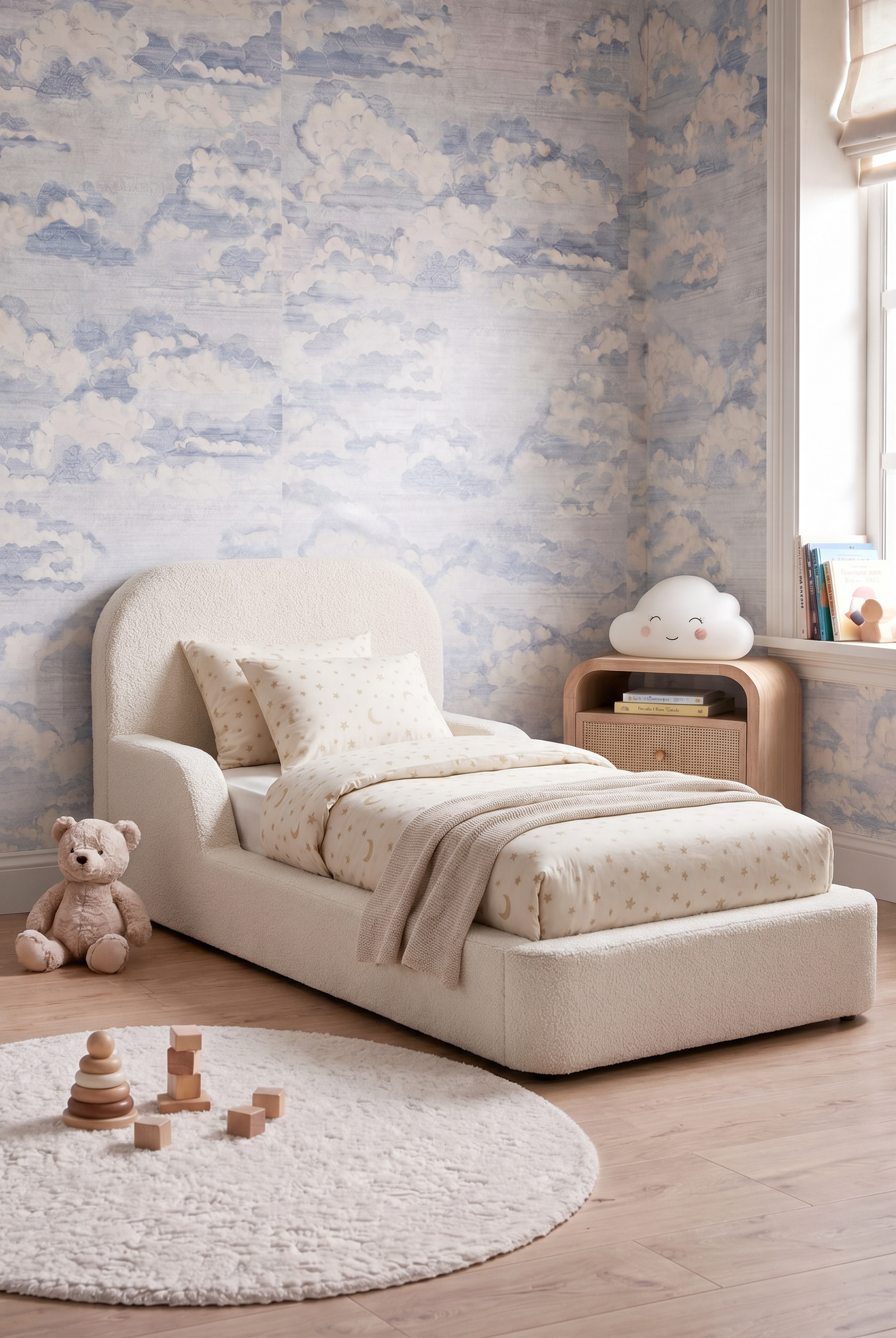 Kumo Beige Boucle Kids' Bed
