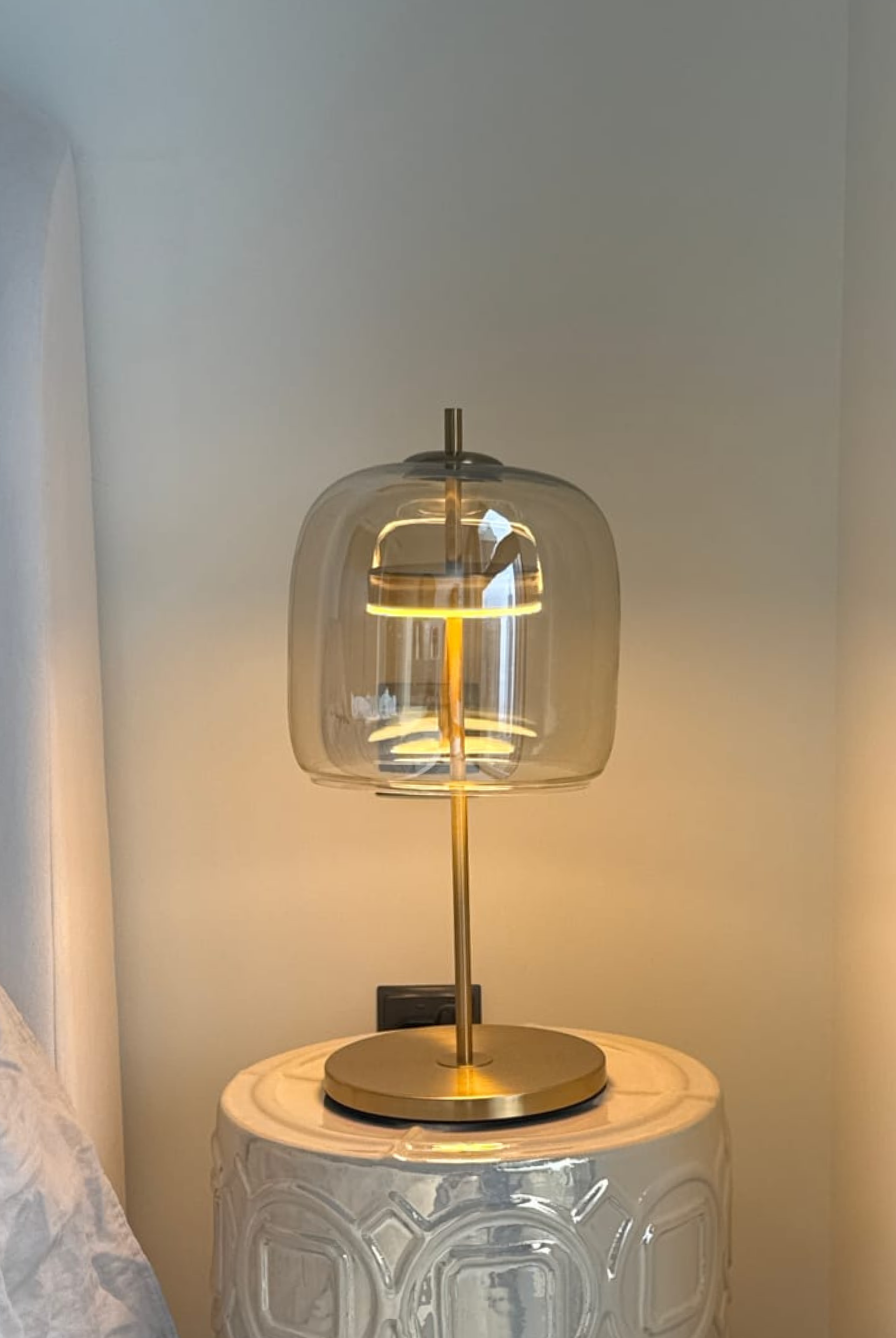 Nordic Tinted Glass Lampshade Table Lamp