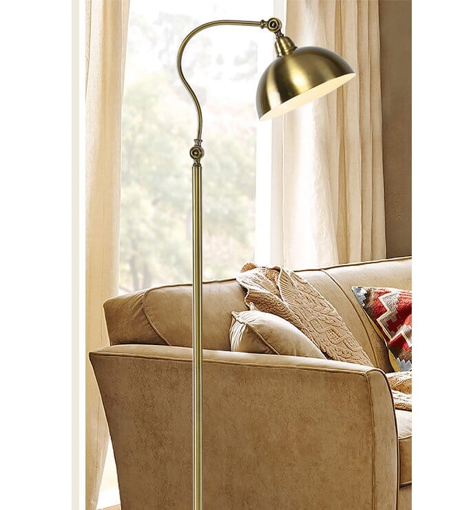 Gold Floor Lamp with Metal Shade Home Homekode