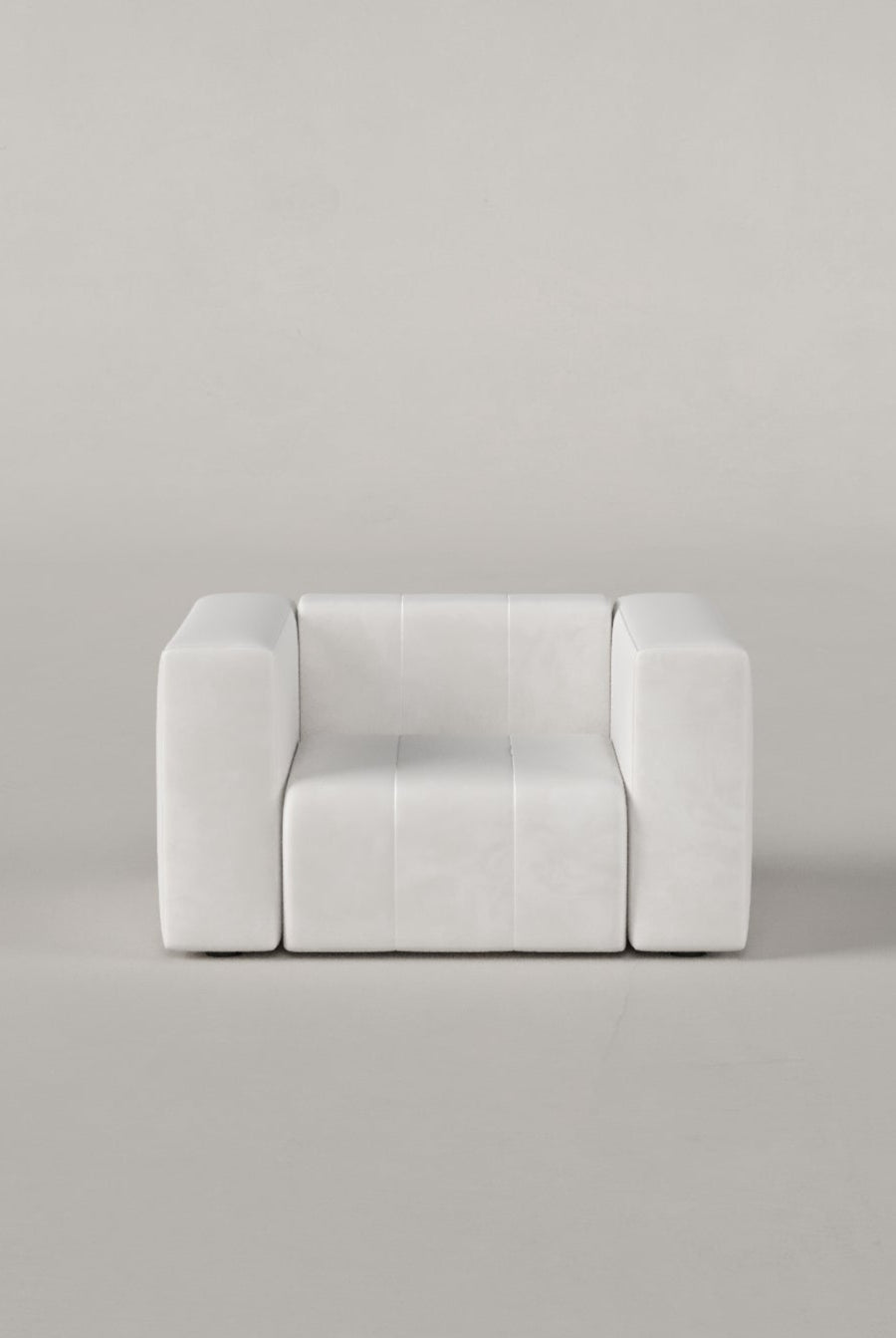 Liorine Off White Velvet Sofa Chair