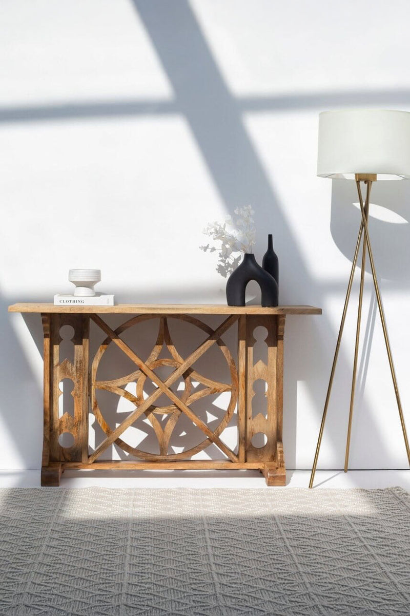 Logan Wooden Console Table – Sleek Entryway Hall Console Design – Homekode