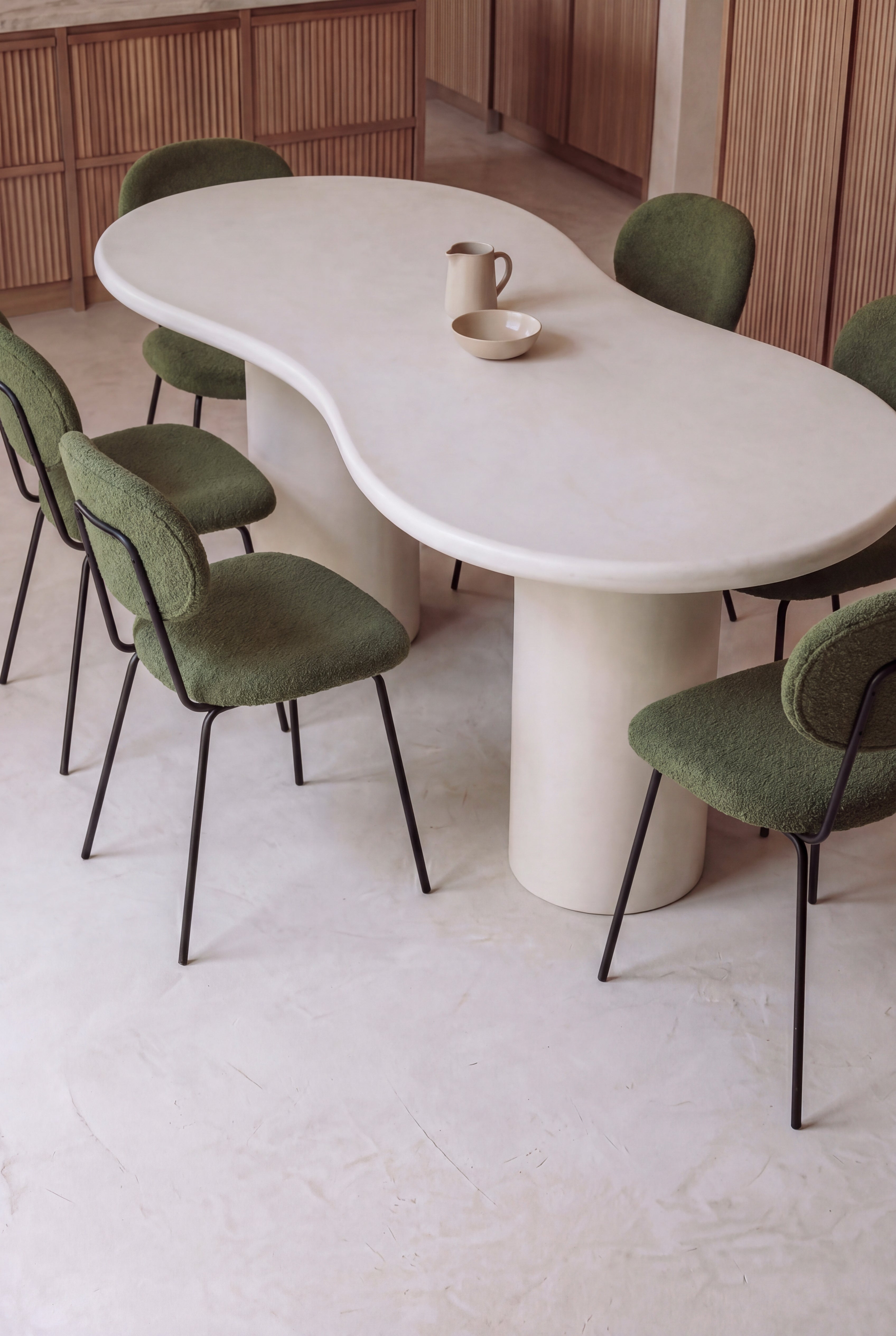 Lumetra Off White Microconcrete Dining Table 1