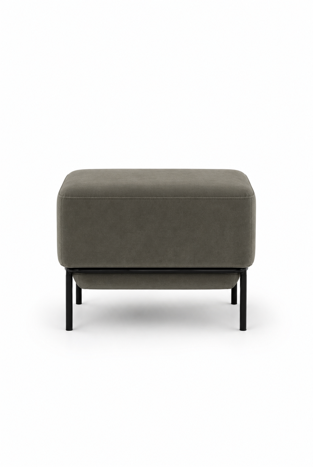 Lunis Greyish Green Compact Ottoman