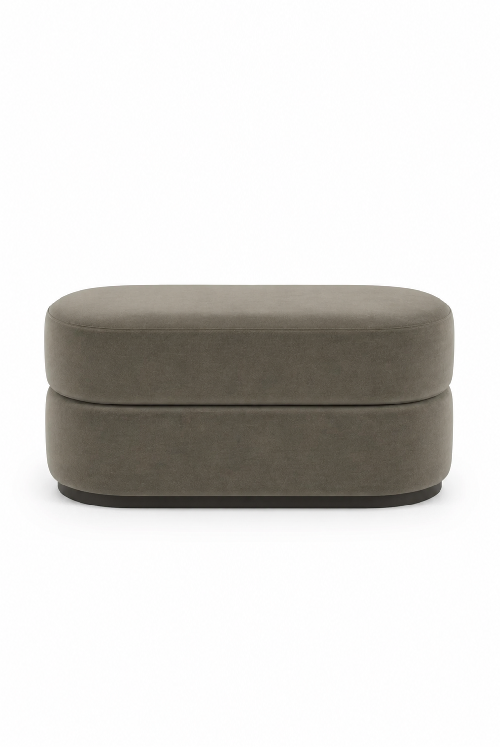Manila Greyish Green Layer Pouf Ottoman