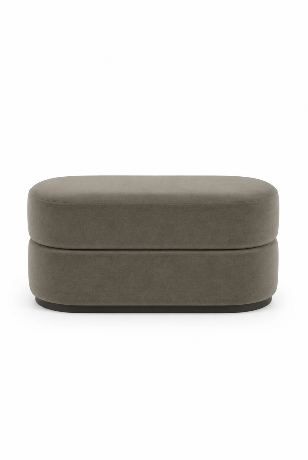 Manila Greyish Green Layer Pouf Ottoman